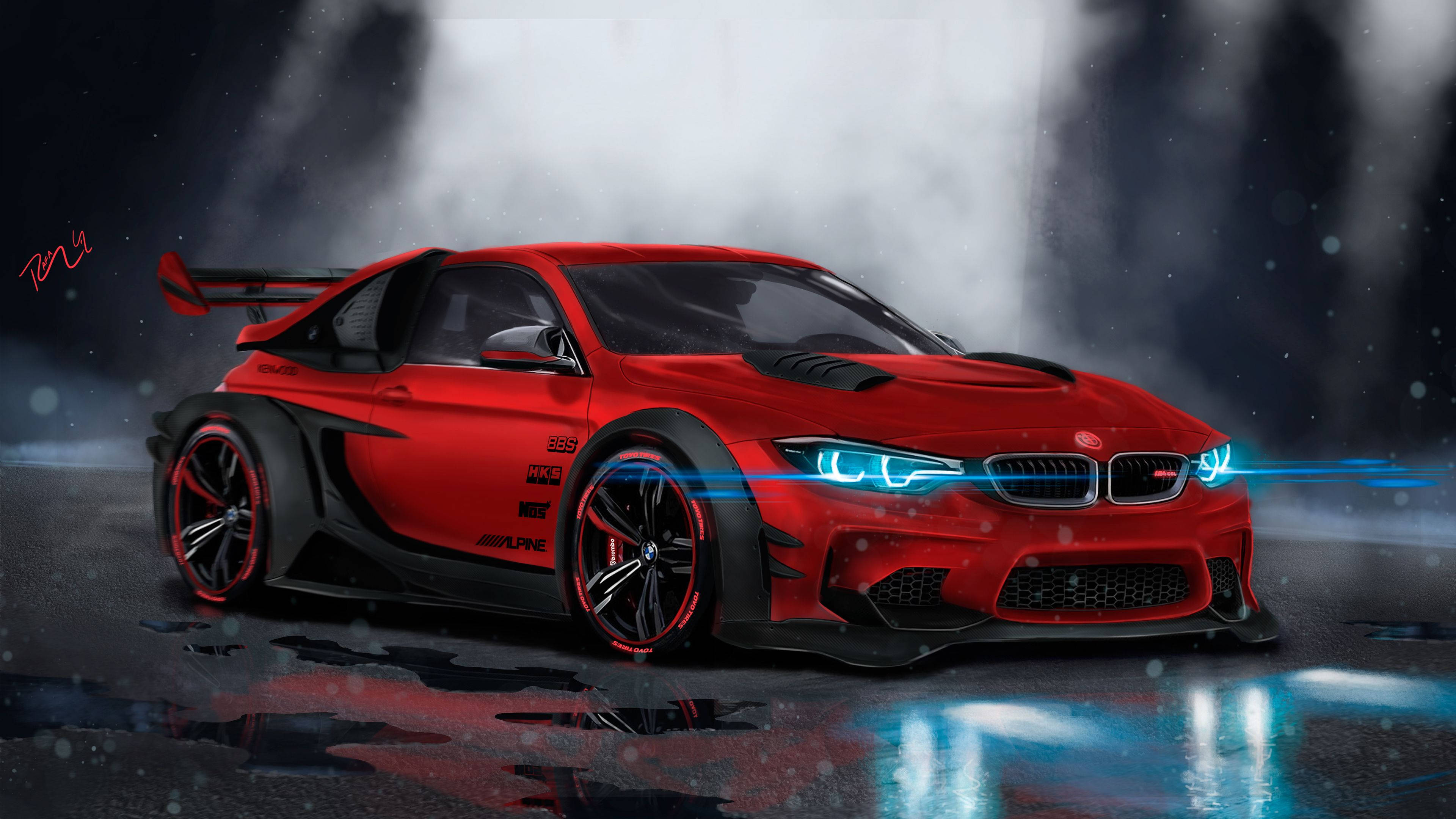 Gari la 4K BMW Concept Art Picha ya Ukuta
