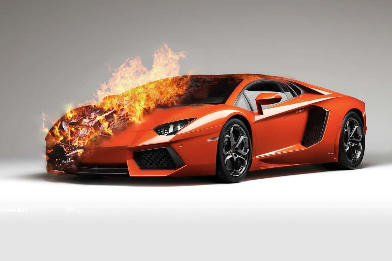 Gari la Lamborghini La Moto Rangi ya Chungwa Picha ya Ukuta