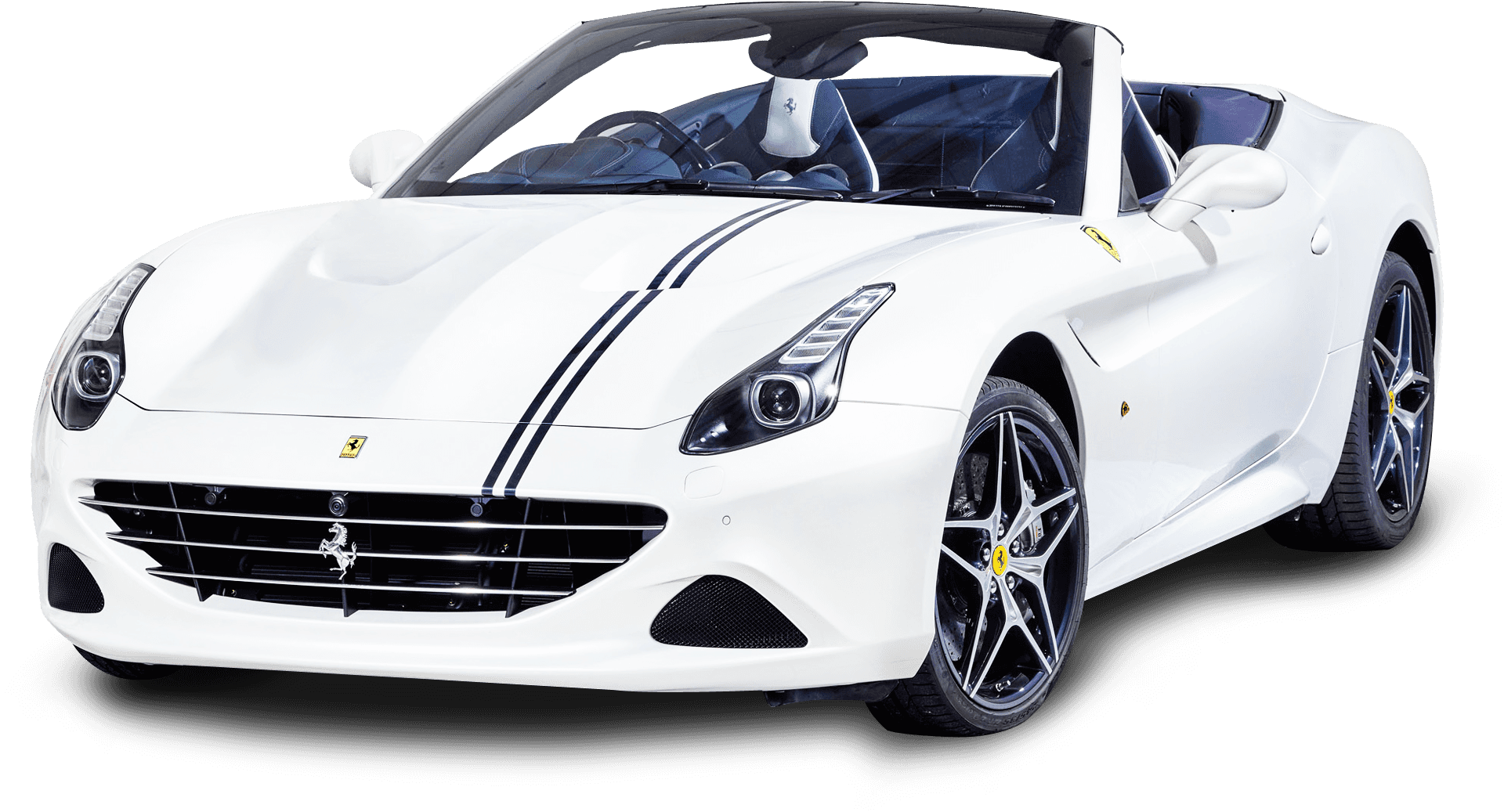 Gari la Mchezo la Ferrari Convertible Nyeupe Picha ya Ukuta