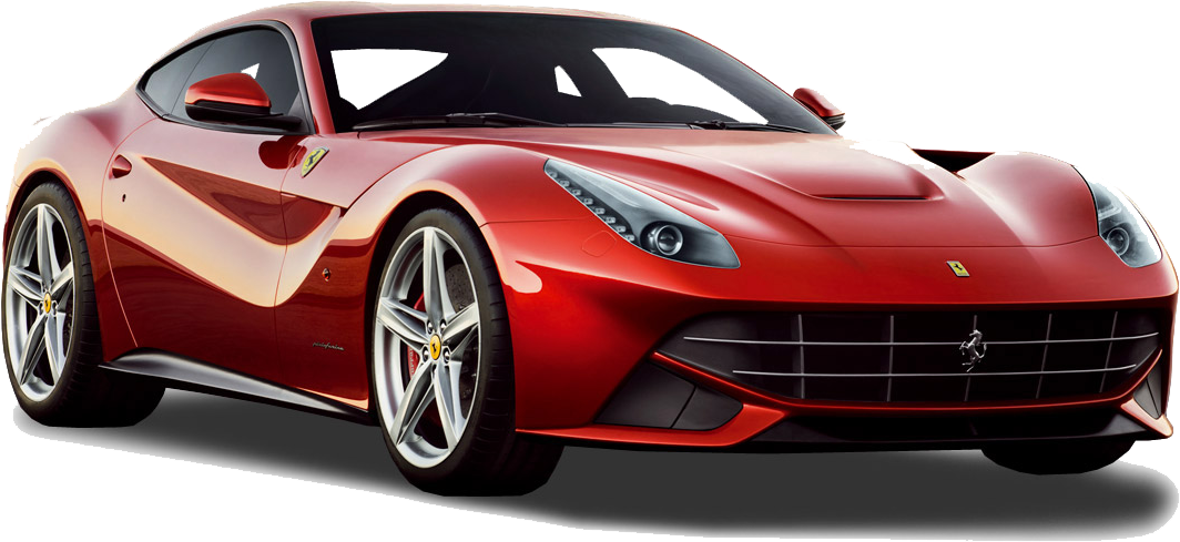 Gari la michezo la Ferrari Jekundu Lililotengwa Picha ya Ukuta