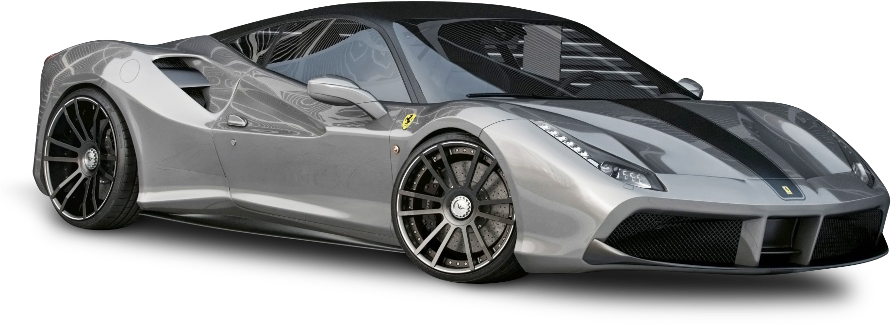 Gari la Michezo la Ferrari la Rangi ya Fedha Picha ya Ukuta