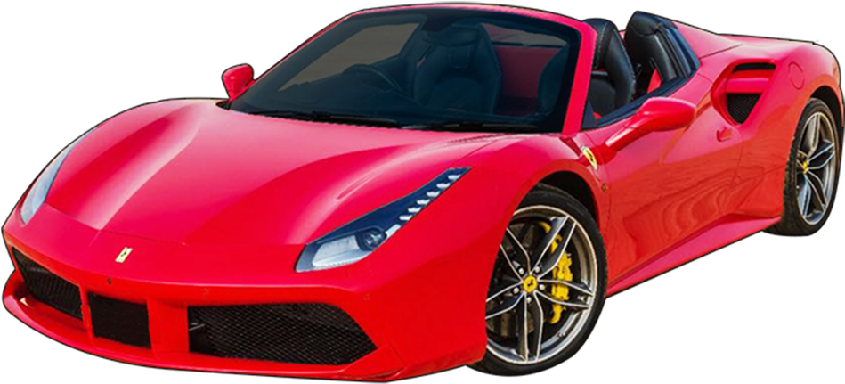 Gari la Michezo la Ferrari Nyekundu linaloweza Kugeuzwa Picha ya Ukuta
