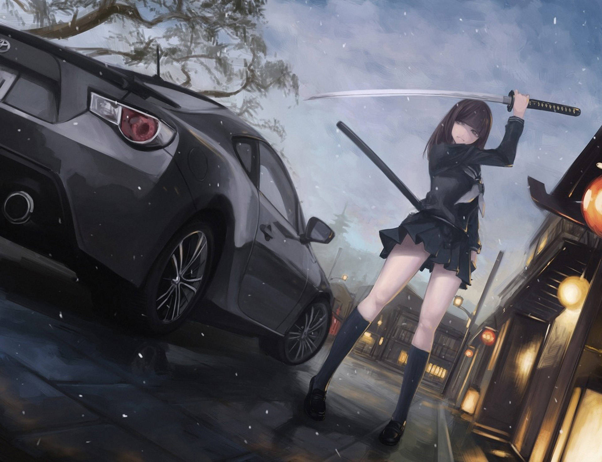 Gari la Toyota 86 la Anime Picha ya Ukuta