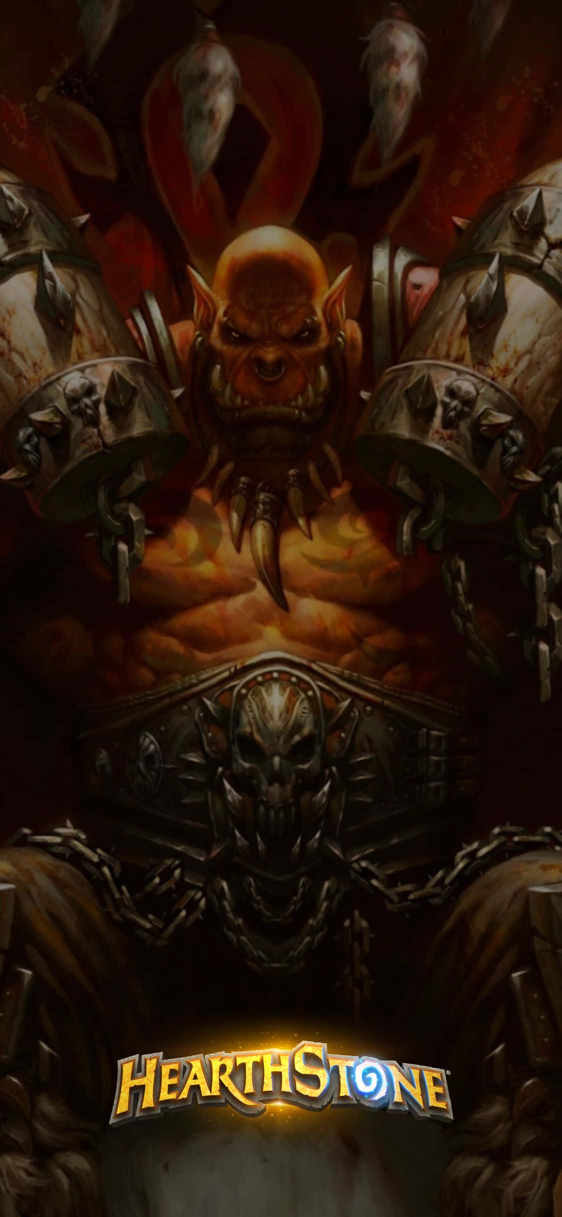 Garrosh Hellscream iPhone XS Hearthstone Background Picha ya Ukuta
