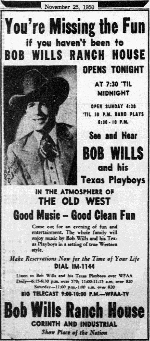 Gazeti la Vintage la Bob Wills And The Texas Playboys Picha ya Ukuta