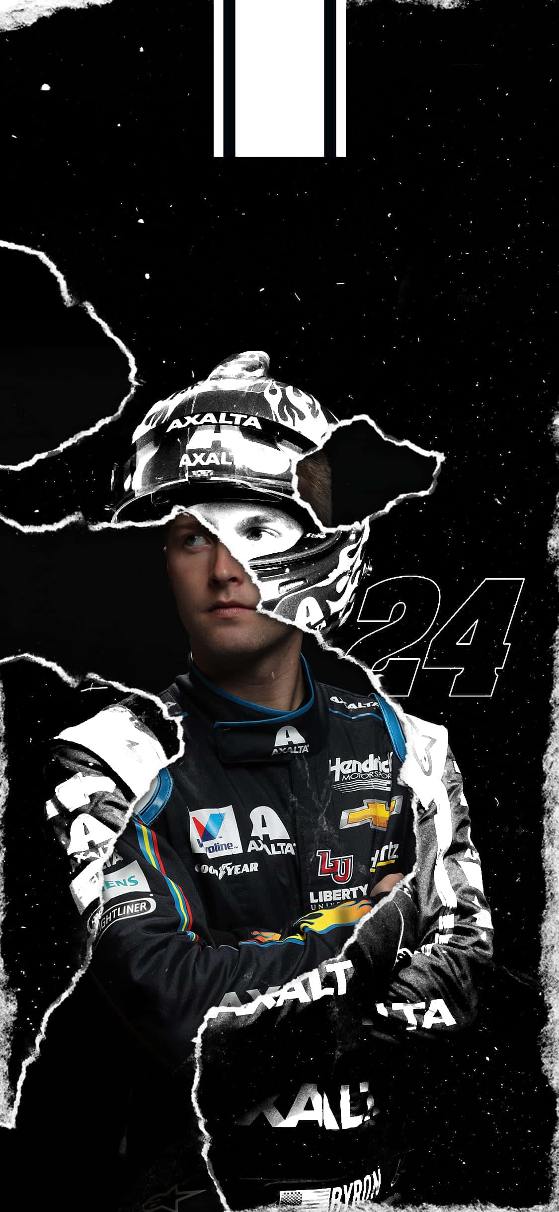 Get that competitive edge with the NASCAR iPhone Picha ya Ukuta
