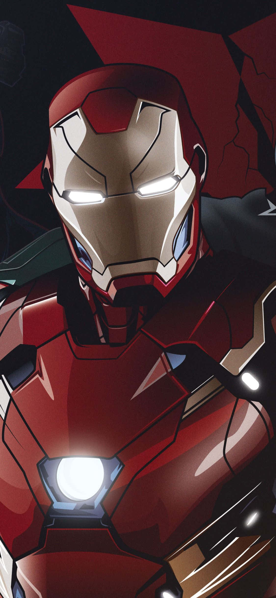 Get Tony Stark's suit with the Iron Man iPhone X. Picha ya Ukuta