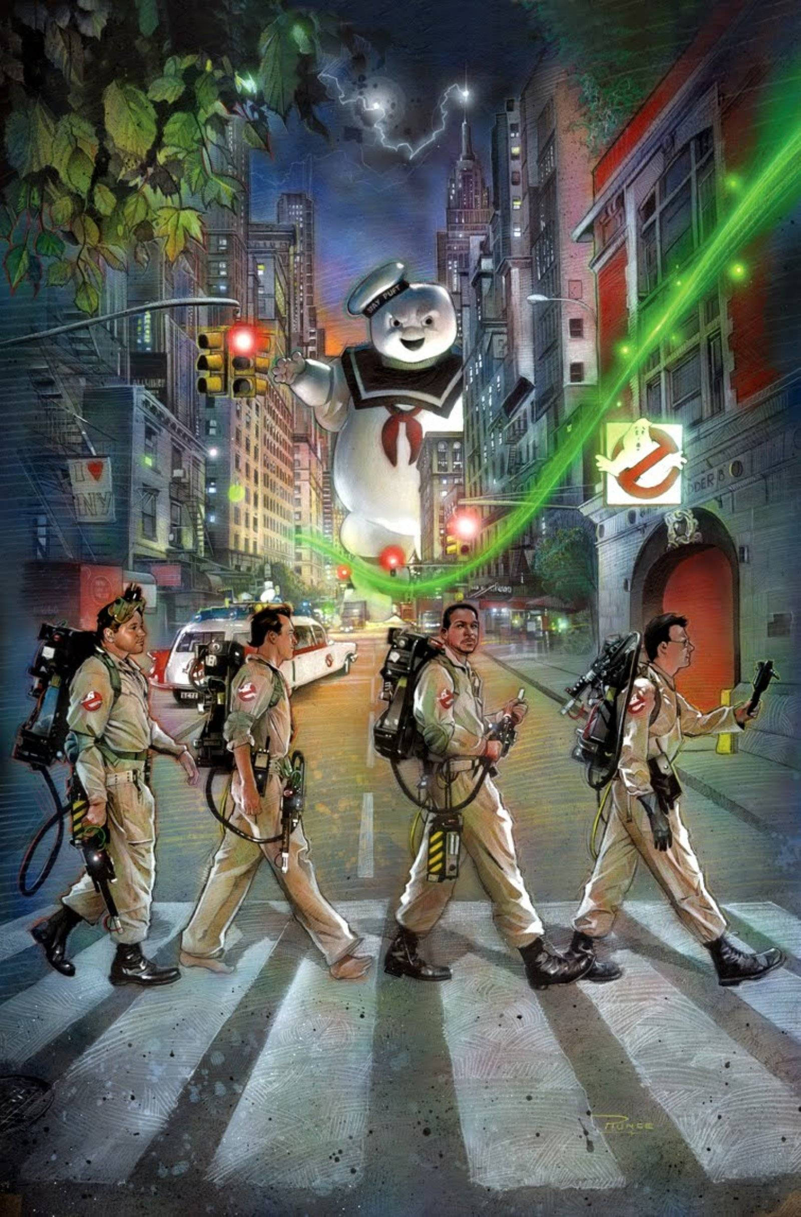 Ghostbusters Characters, Collectively Chasing the Beat. Picha ya Ukuta