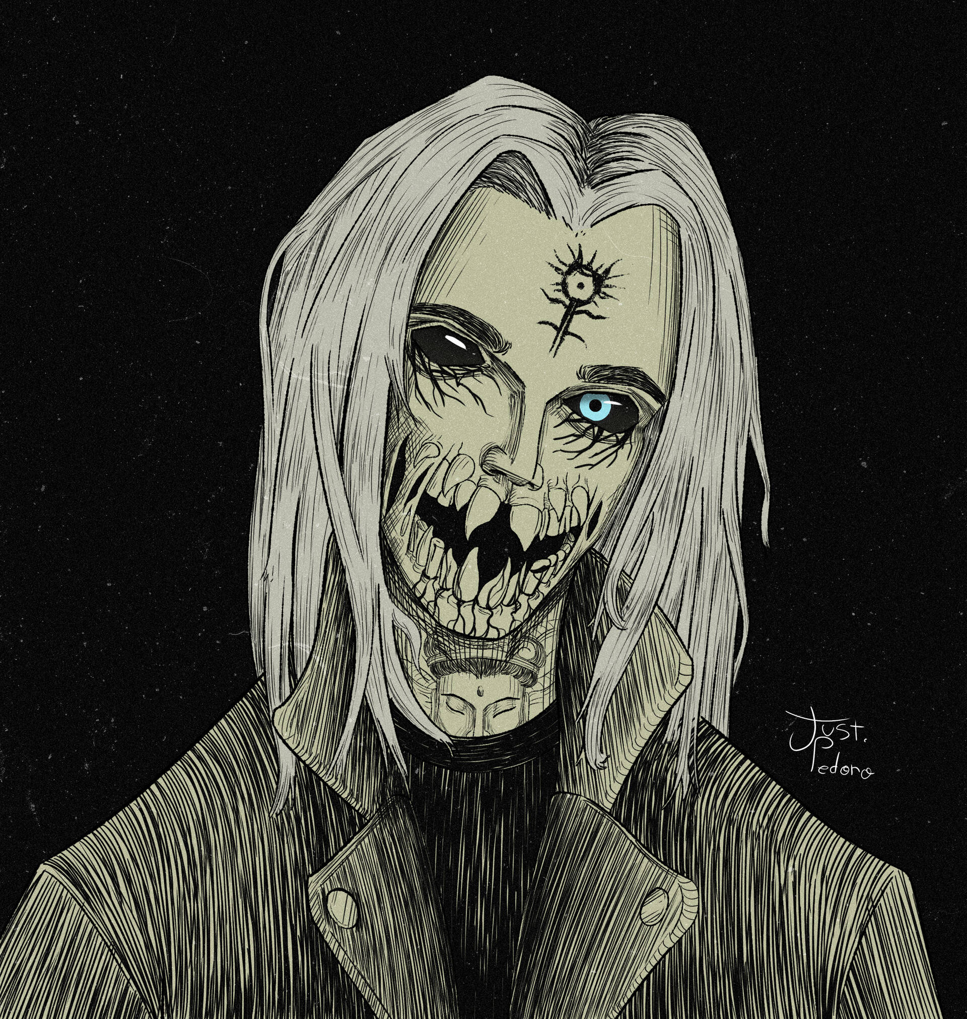Ghostemane Monstrous Teeth Picha ya Ukuta