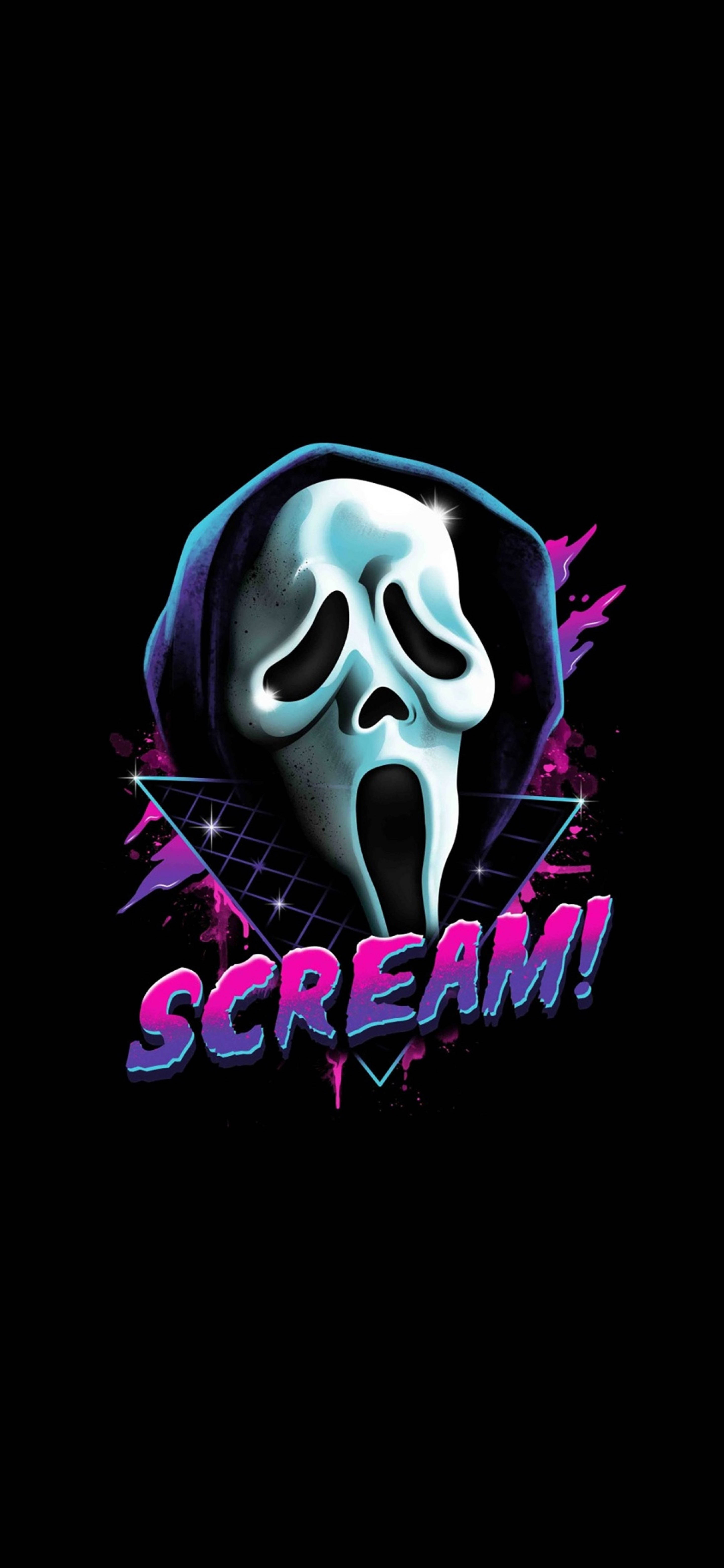 Ghostface Scream Retro Art Picha ya Ukuta