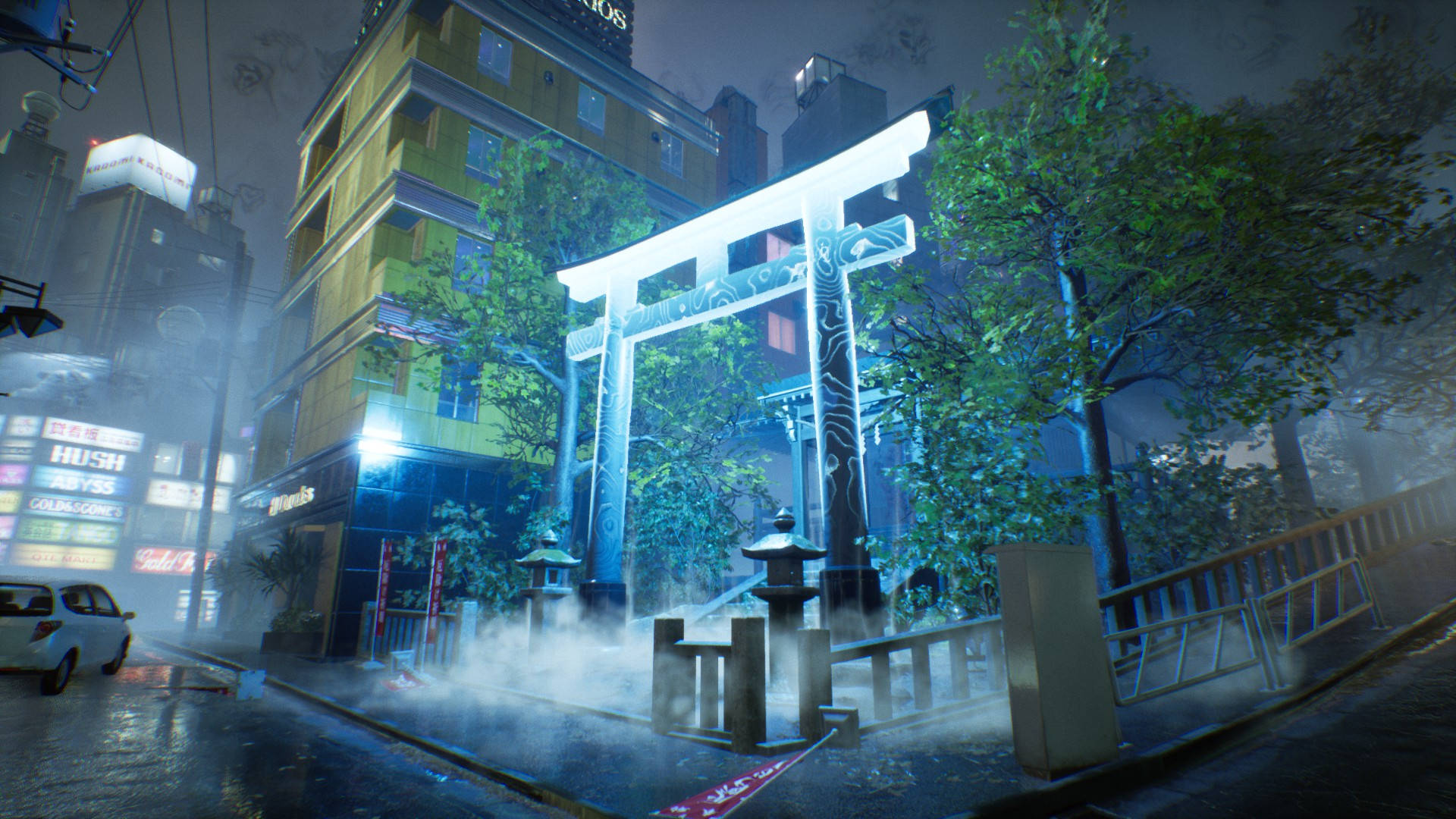 Ghostwire Tokyo Jiji la Torii Picha ya Ukuta