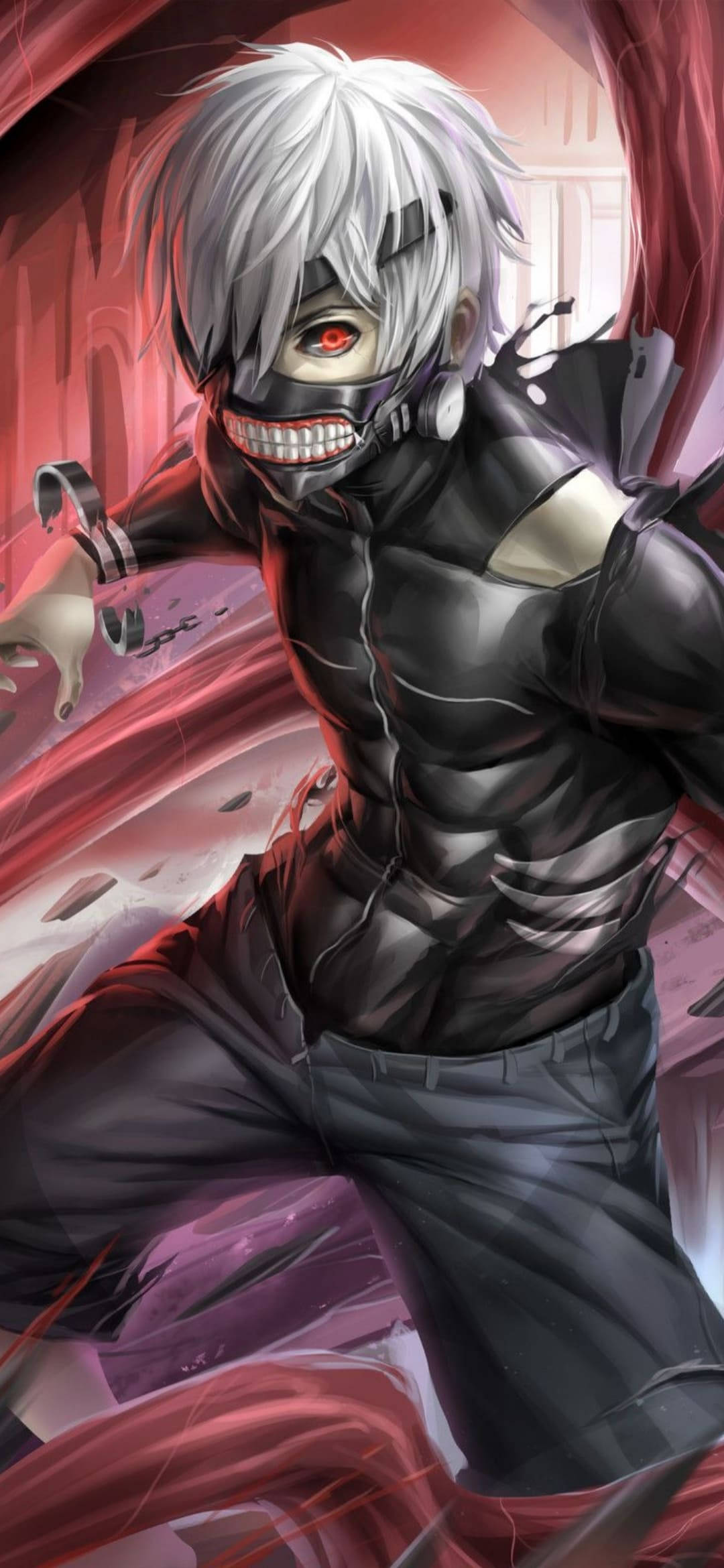 Ghoul Ken Kaneki Tokyo Ghoul iPhone Background Picha ya Ukuta