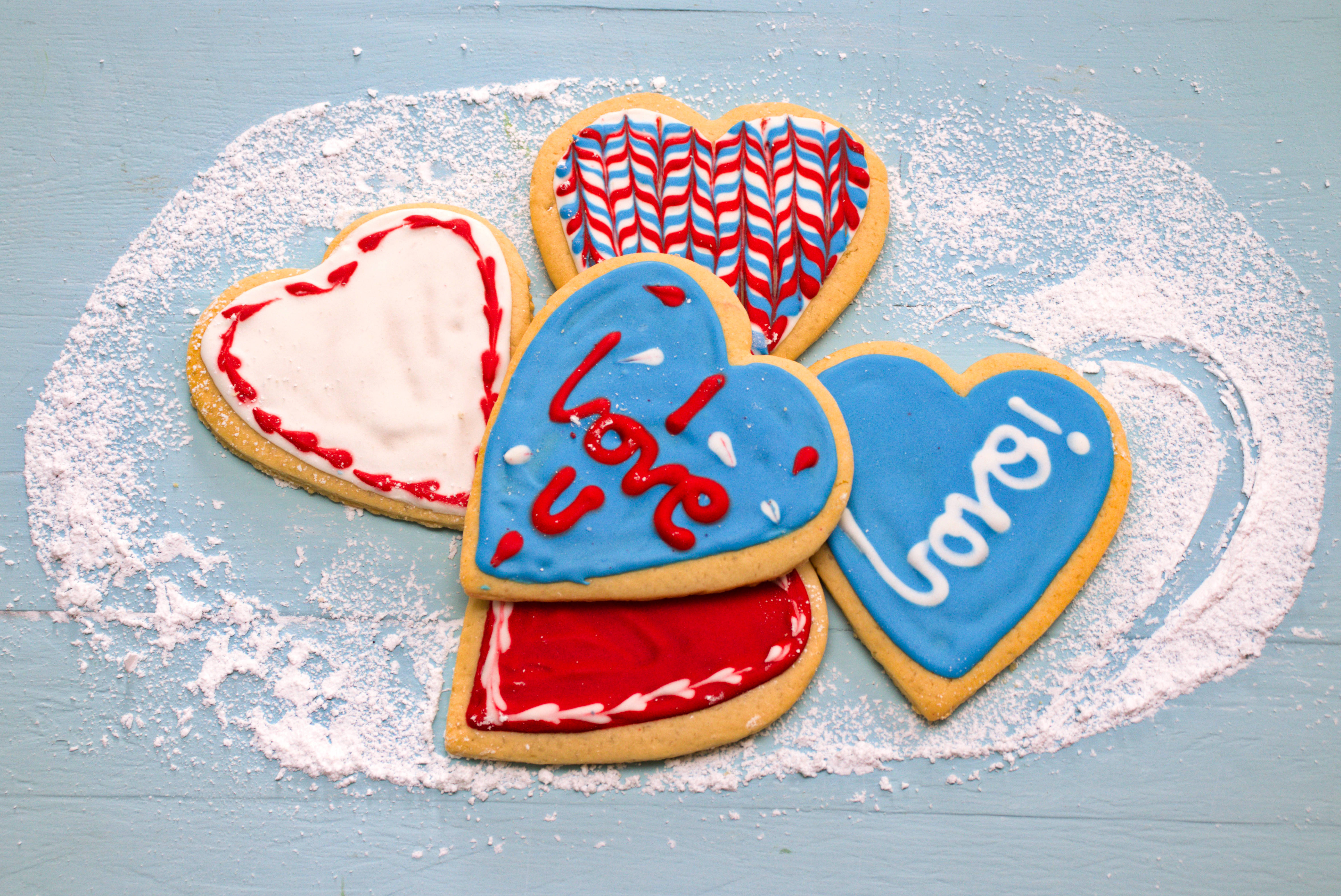 Gingerbread Heart Cookies Picha ya Ukuta