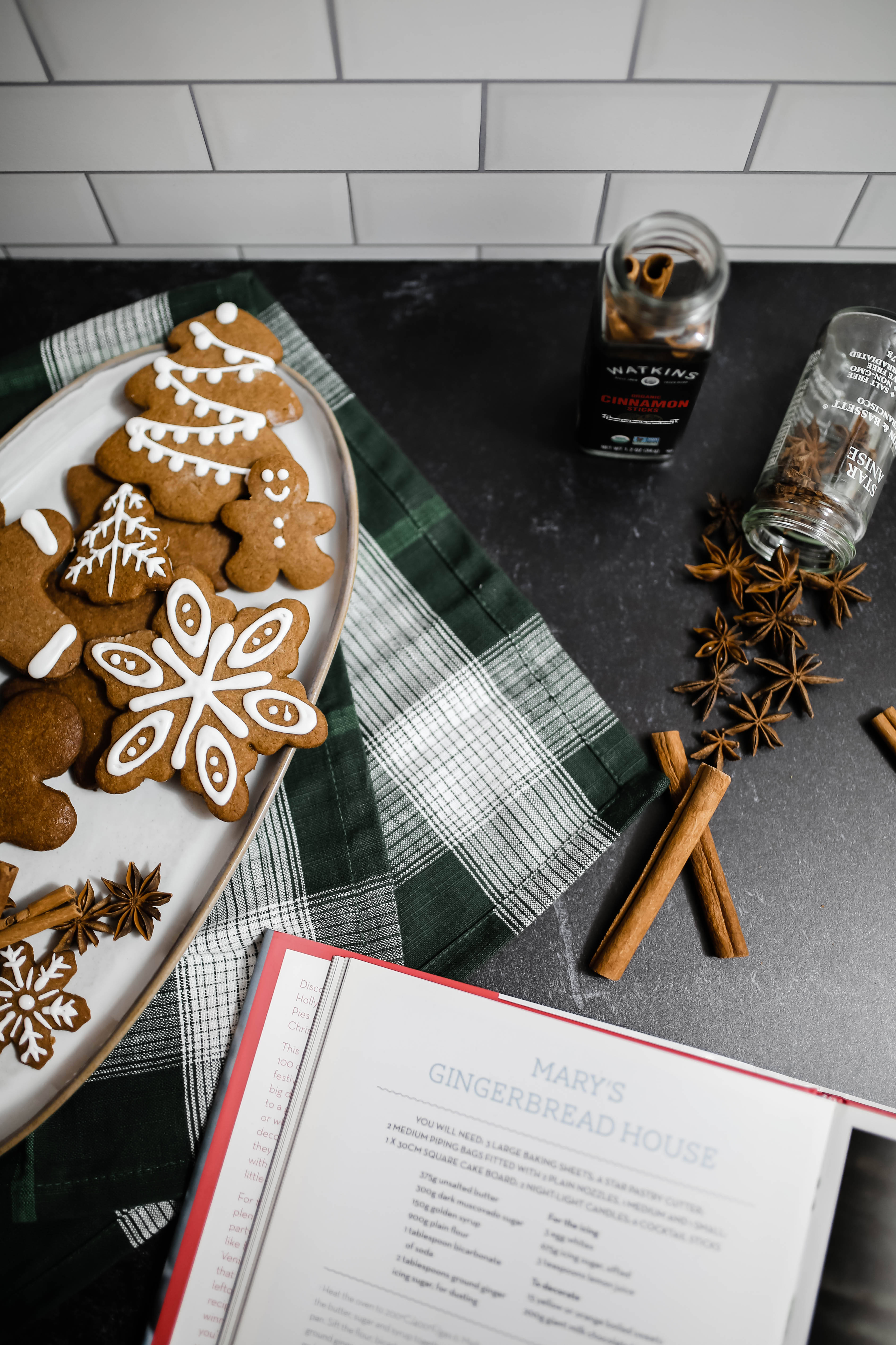 Gingerbreads kwa Krismasi Picha ya Ukuta