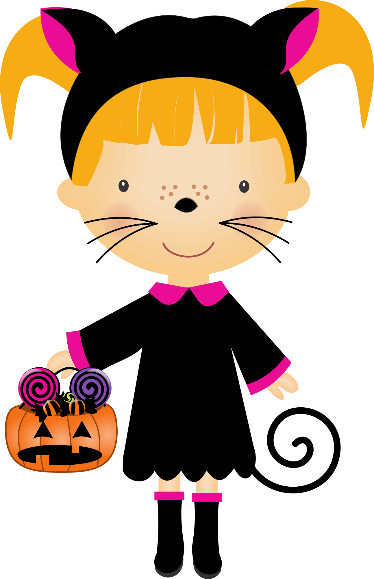 Girisi ya Kituo cha Paka Mrembo cha Halloween.PNG Picha ya Ukuta