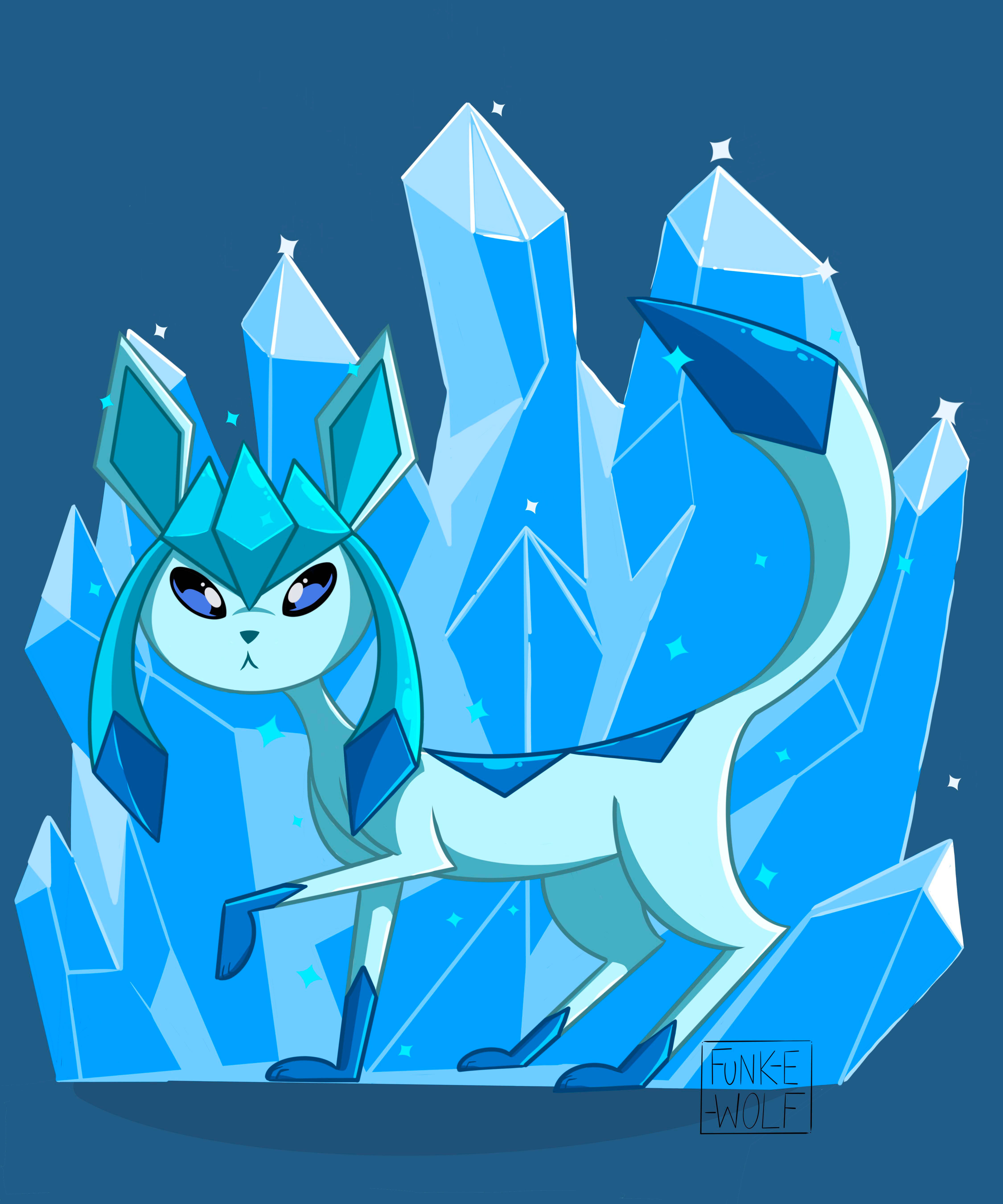 Glaceon Mzuri Katuni Picha ya Ukuta
