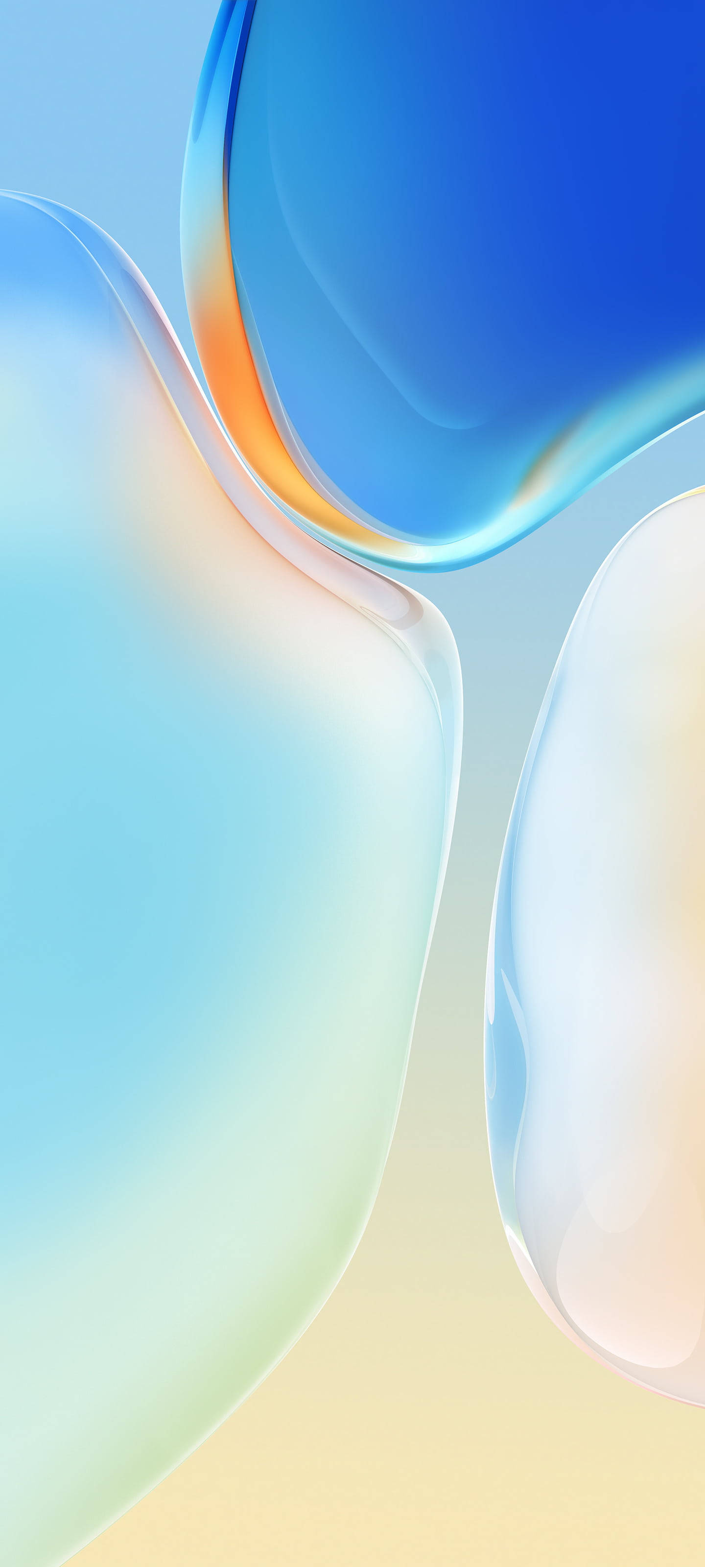 Glassy Gradient Blobs Vivo Y20 Picha ya Ukuta