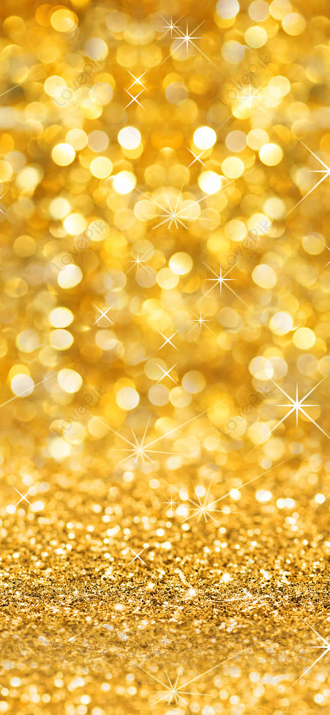 Glitter Sparkles Gold Metallic Background Picha ya Ukuta