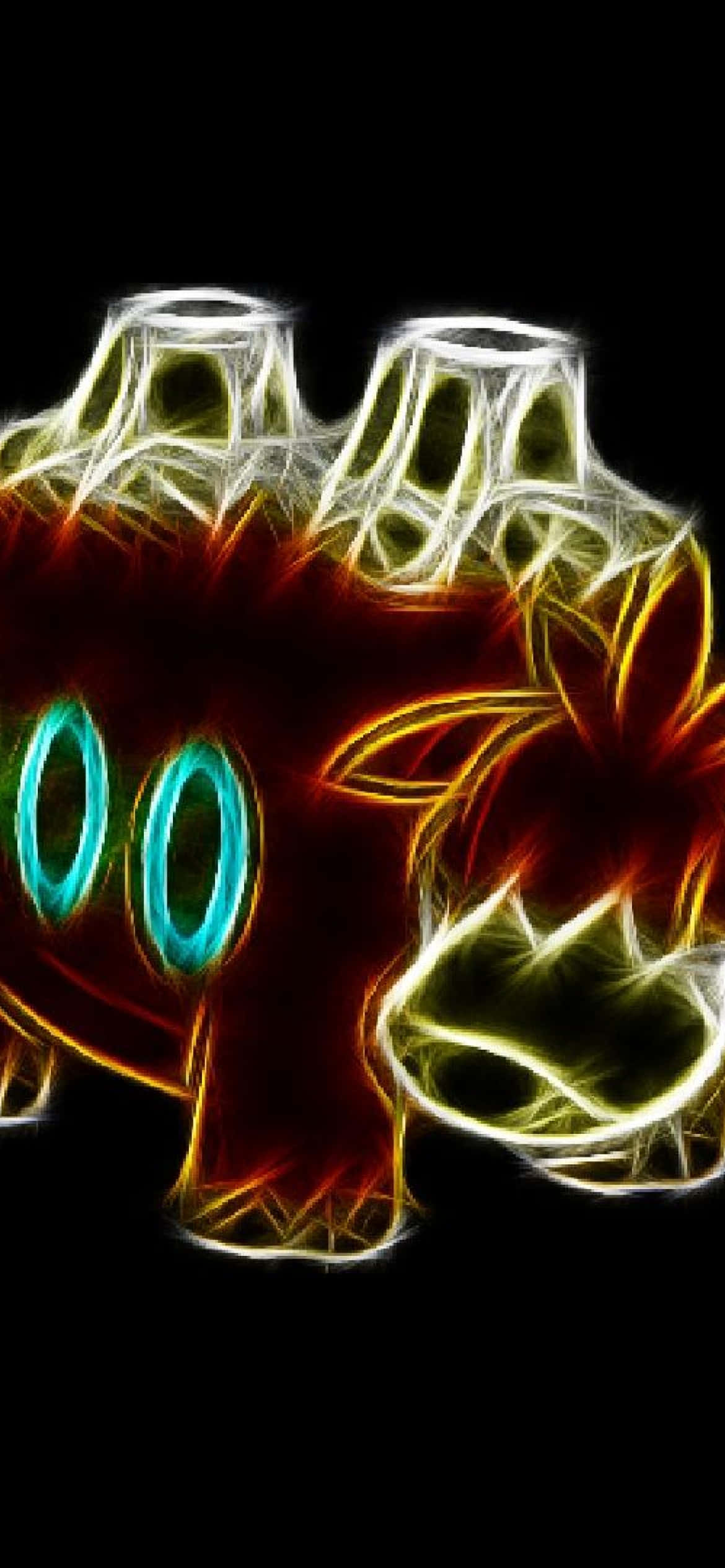 Glowing Illustration Of Camerupt On Black Picha ya Ukuta