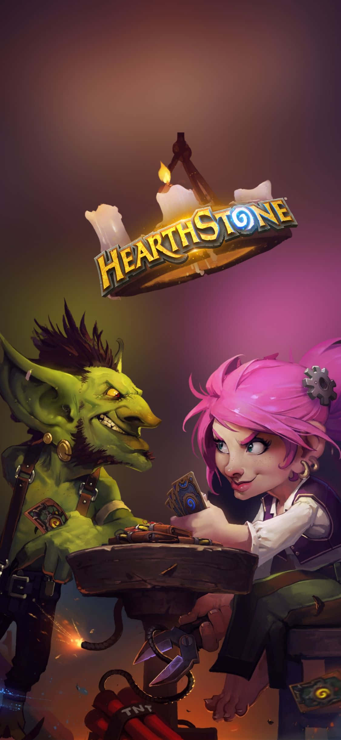 Goblin And Gnome Playing iPhone XS Hearthstone Background Picha ya Ukuta