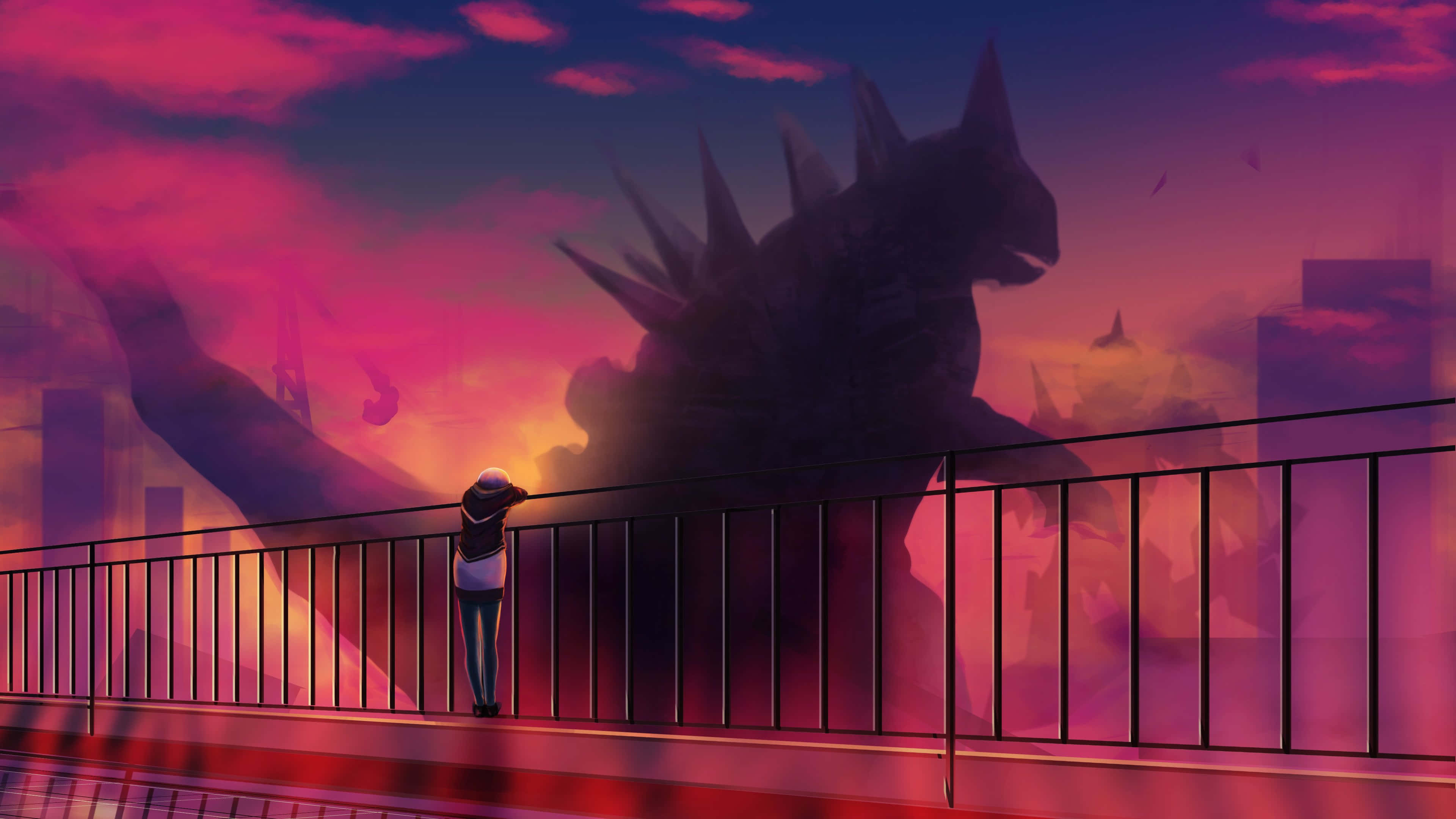 godzilla, godzilla dhidi ya kaiju, godzilla dhidi ya kaiju, godzilla dhidi ya kaiju Picha ya Ukuta