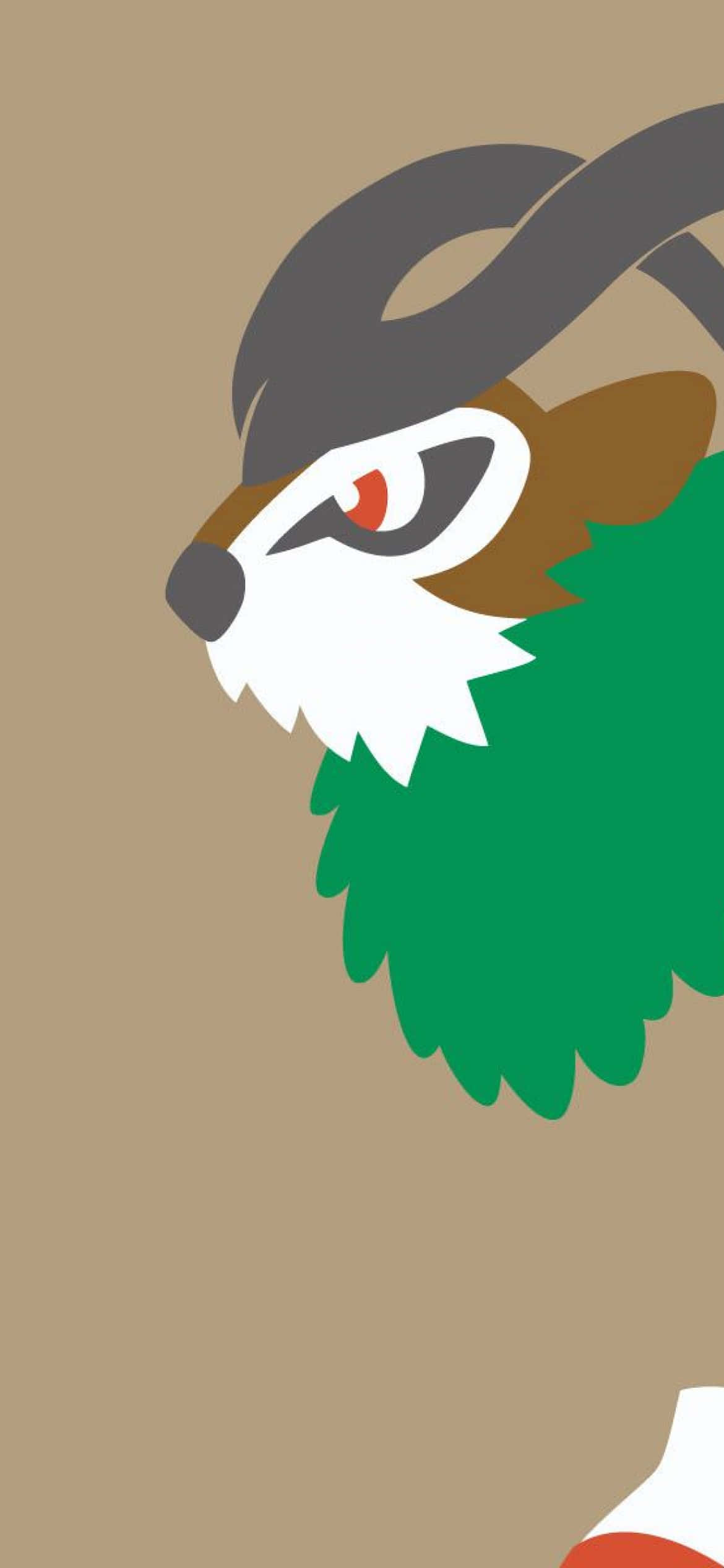 Gogoat Graphic In Brown Backdrop Picha ya Ukuta