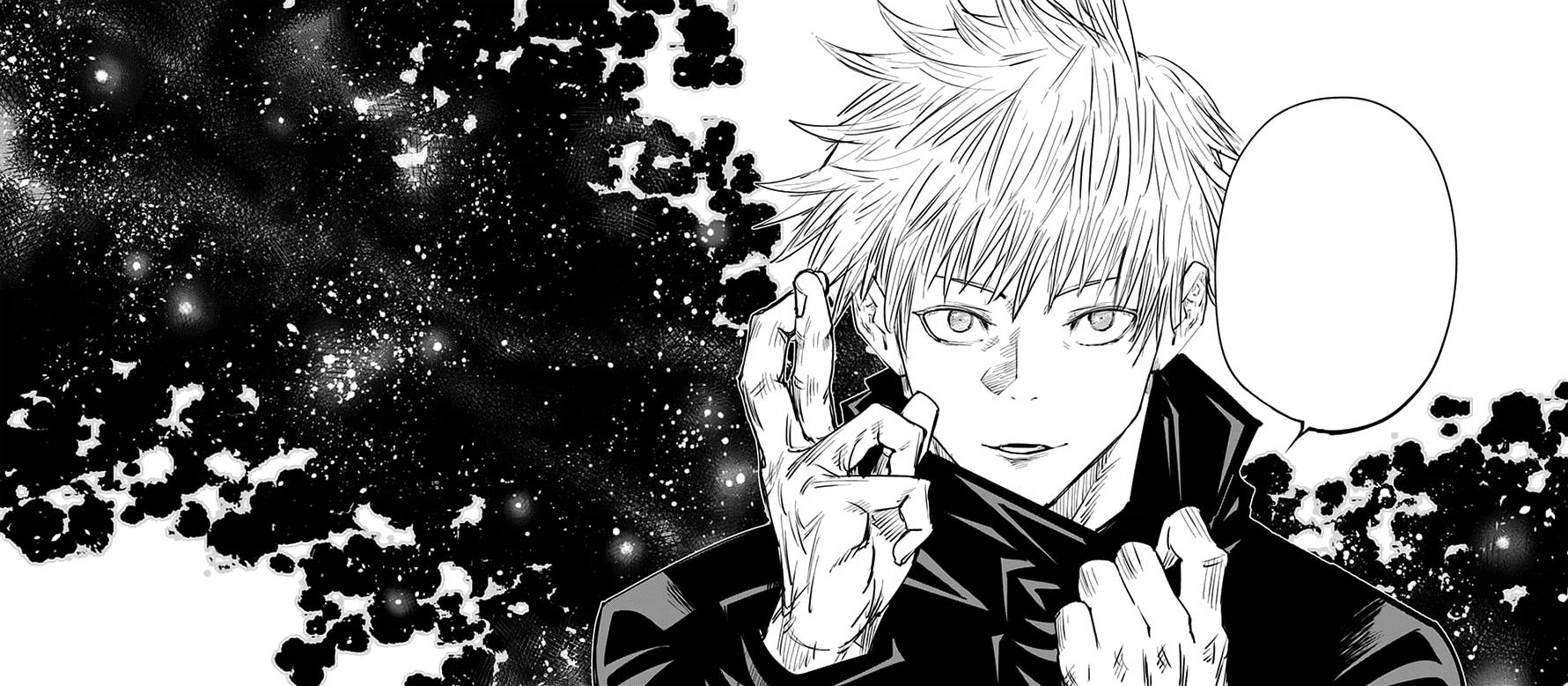 Gojo Satoru anasimama kwa ushindi katika Jujutsu Kaisen Picha ya Ukuta