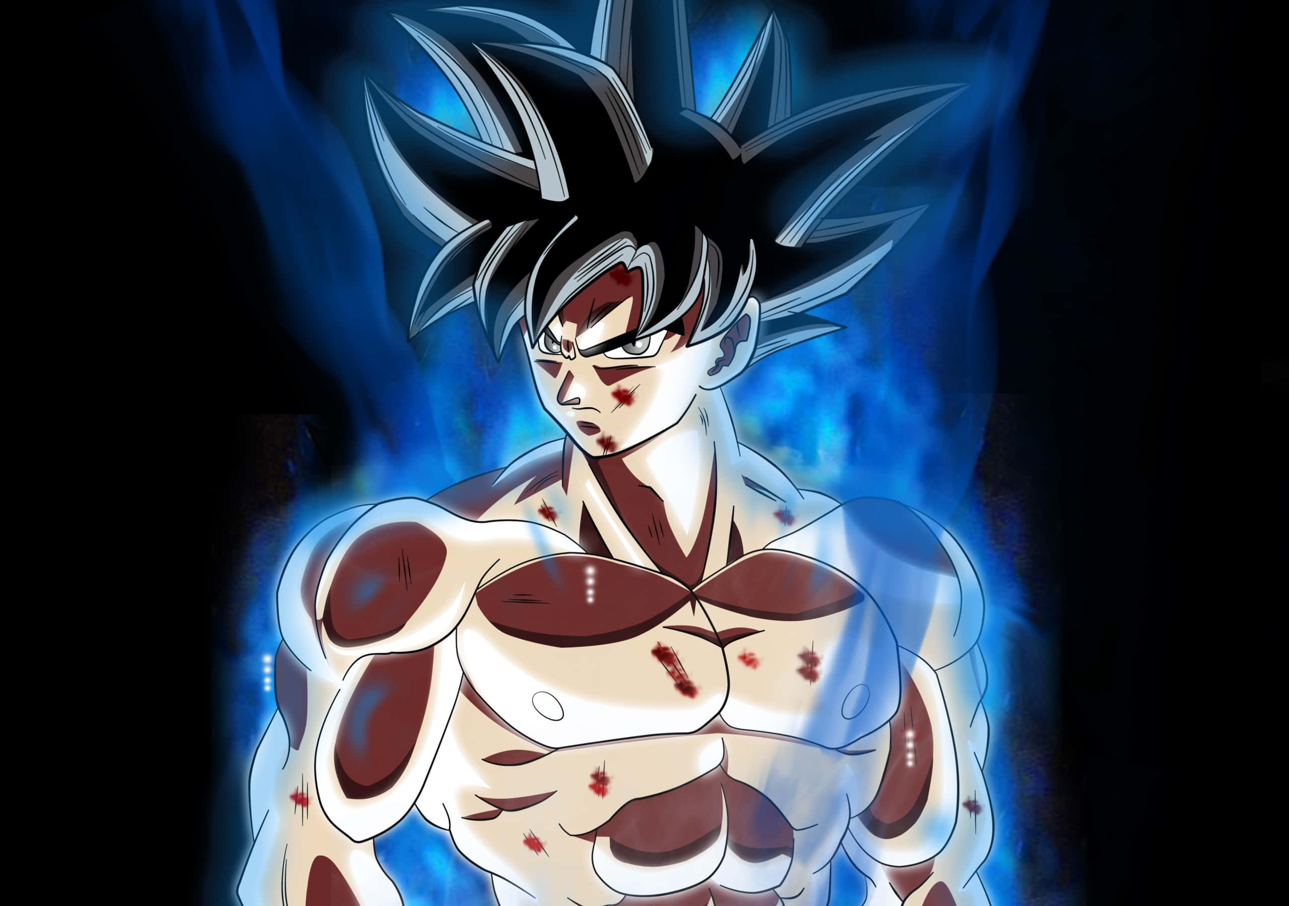 Goku akifichua Uwezo wake wa Ultra Instinct Picha ya Ukuta