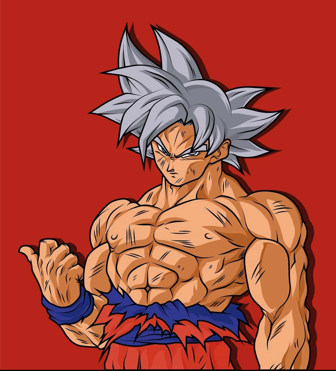 Goku akifungua nguvu za Ultra Instinct Picha ya Ukuta