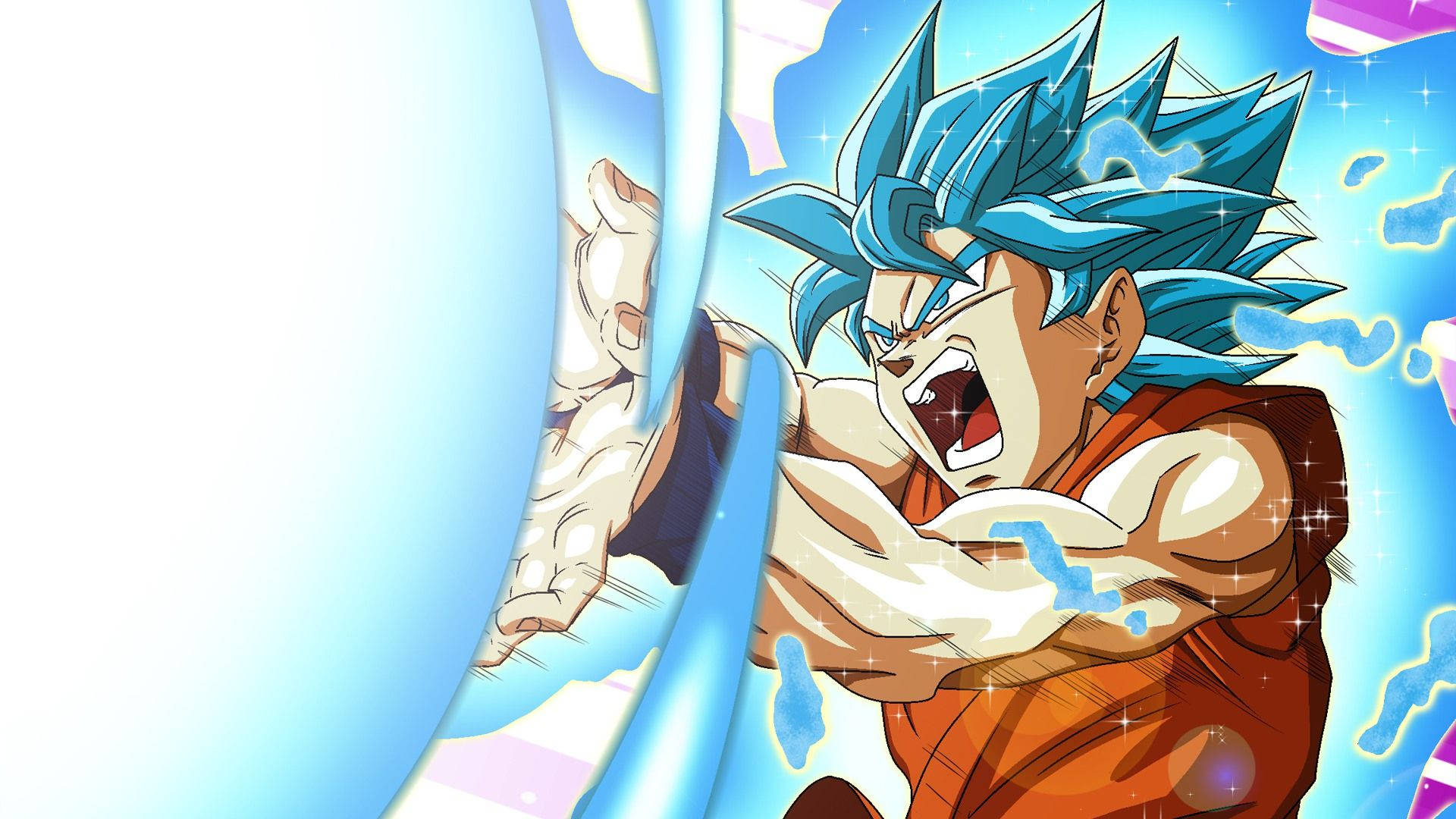 Goku Akiimarisha Kamehameha! Picha ya Ukuta