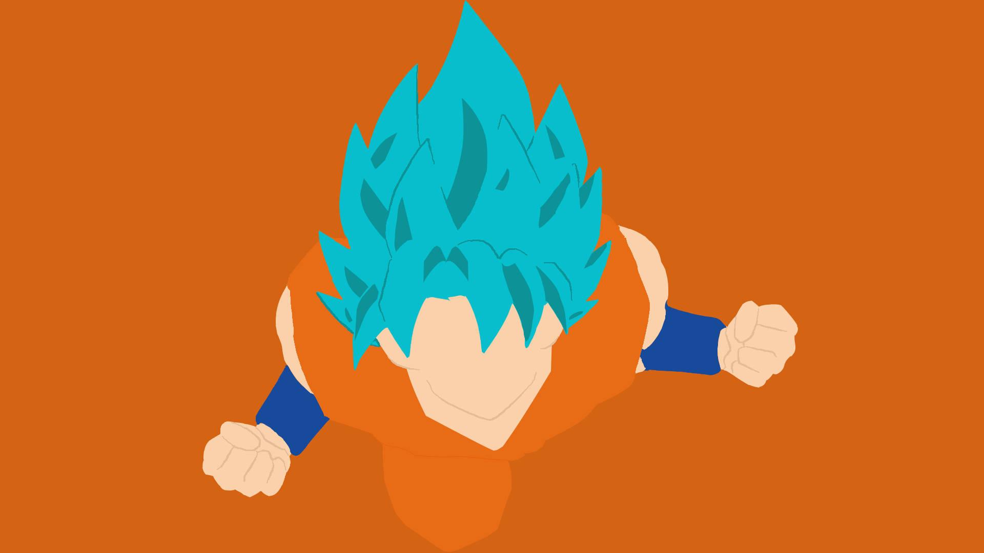 Goku akiwa tayari kupigana Picha ya Ukuta