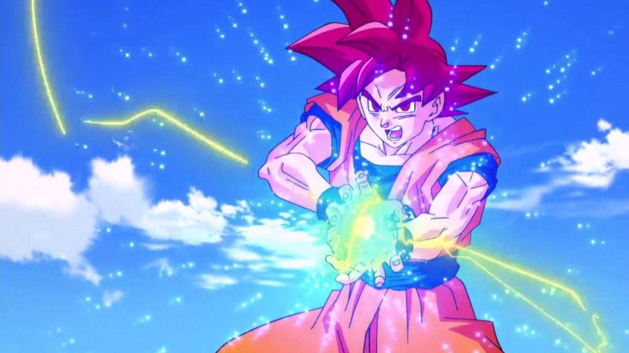 Goku anafungua Kamehameha maarufu! Picha ya Ukuta