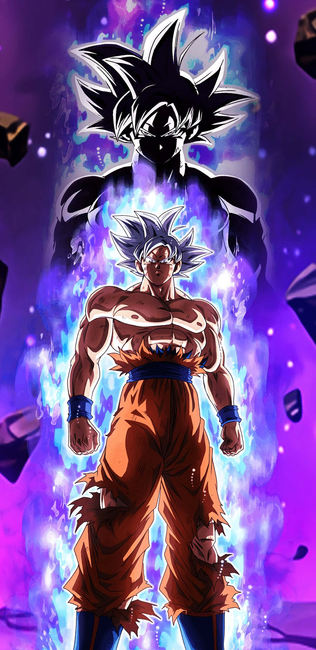 Goku anajivunia nguvu za Ultra Instinct kwa mabadiliko ya ajabu Picha ya Ukuta