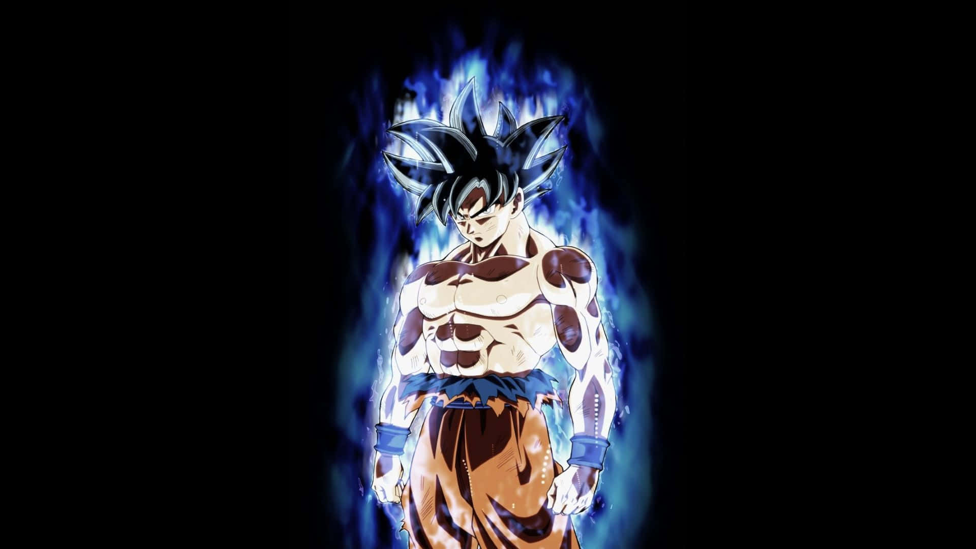 Goku anajivunia nguvu za Ultra Instinct Picha ya Ukuta