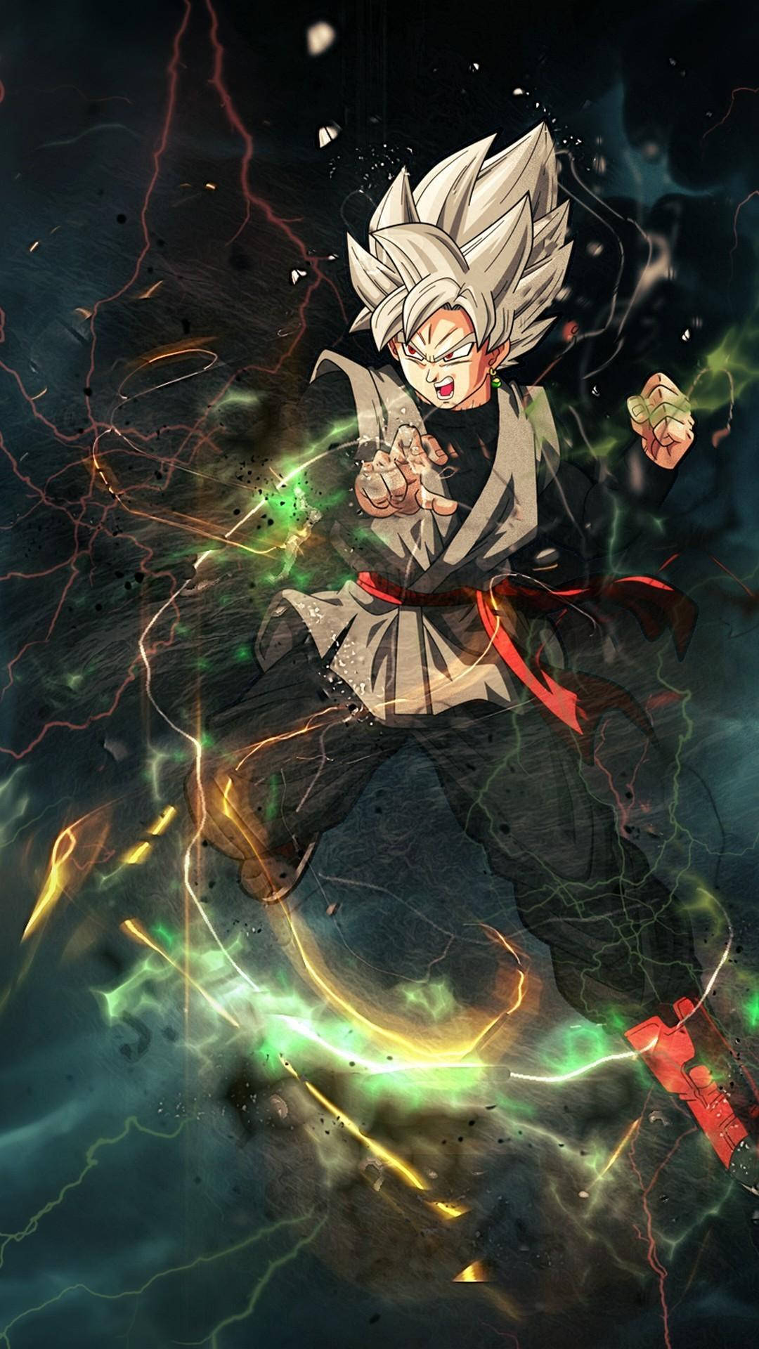 Goku Black wa Umeme iPhone Picha ya Ukuta