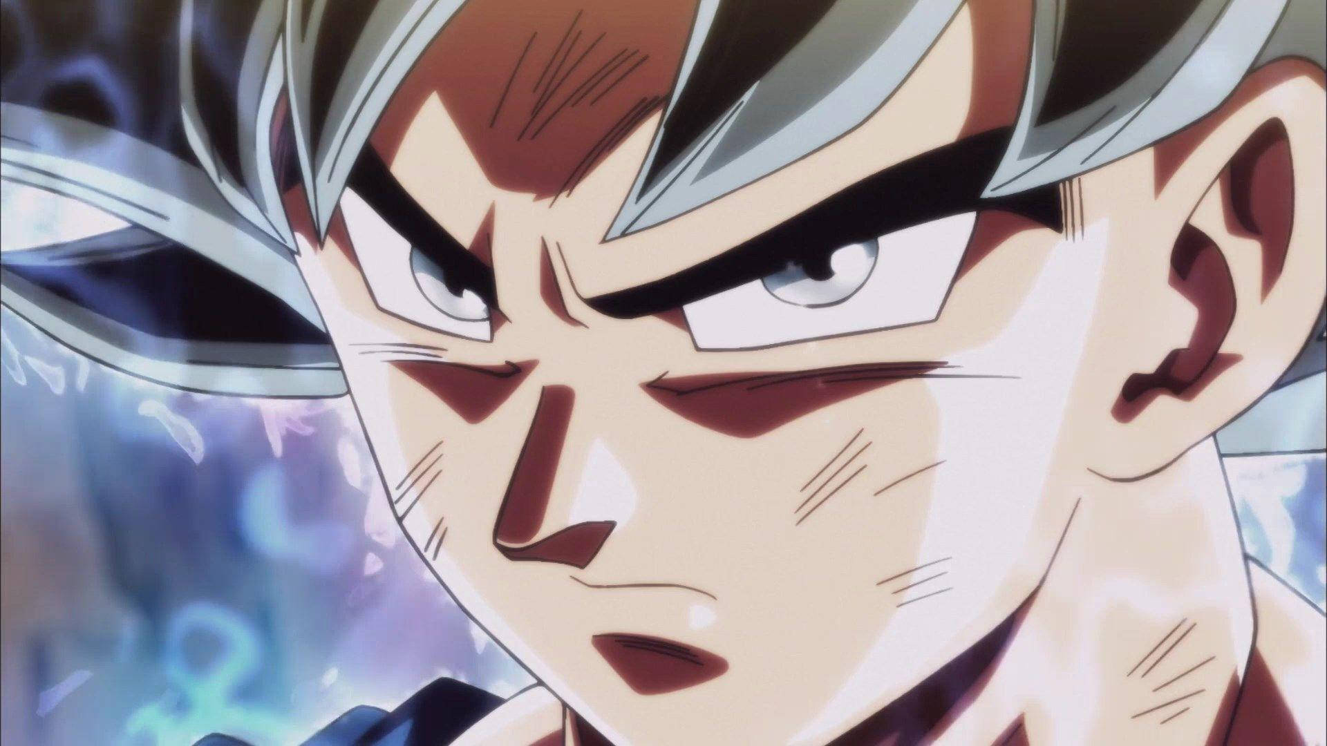 Goku Mwenye Mviringo wa Fedha wa Ultra Instinct Picha ya Ukuta