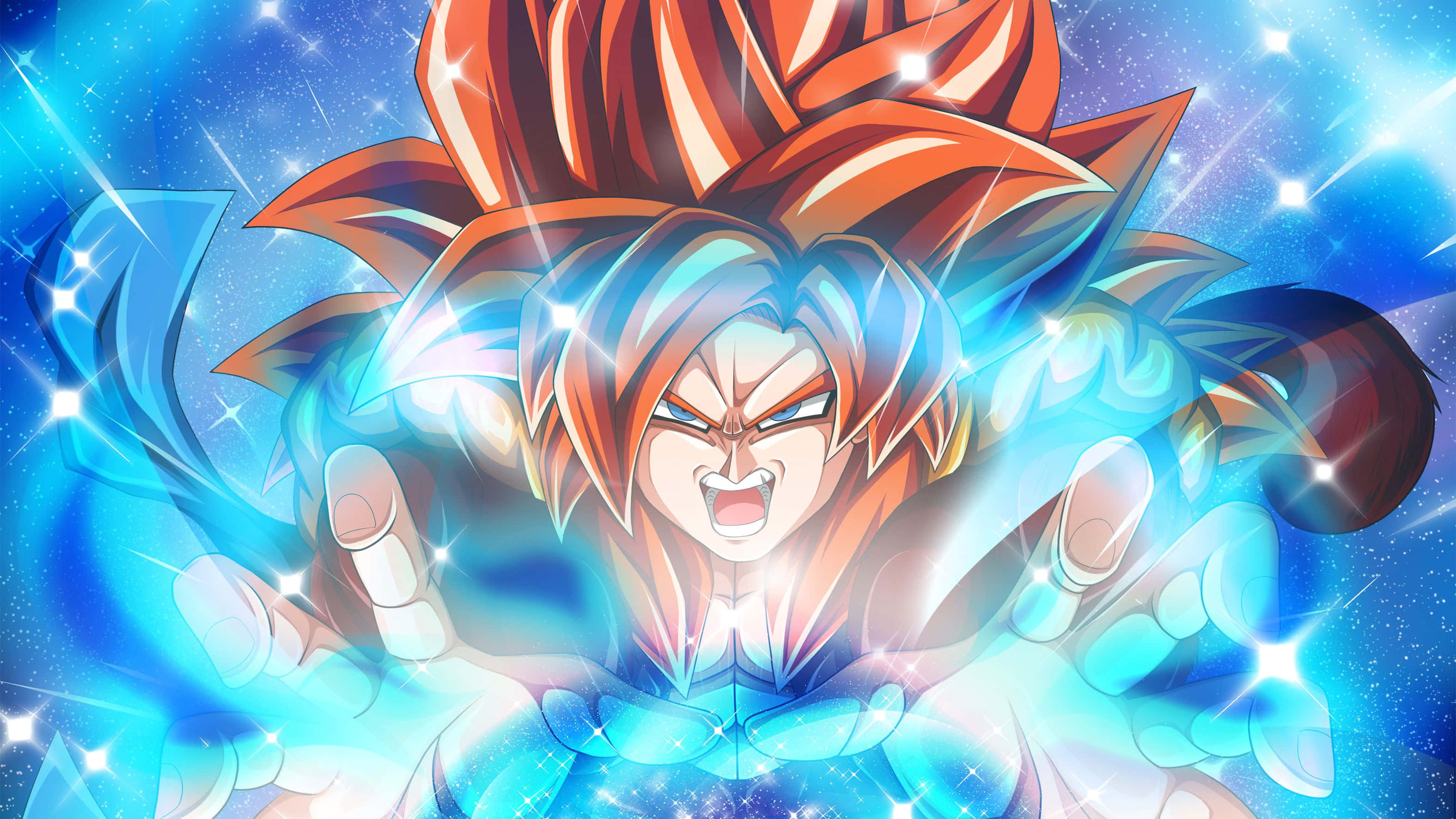 Goku Mwenye Mviro Kichwa cha Rangi ya Chungwa Kutoka Dragon Ball Super Picha ya Ukuta