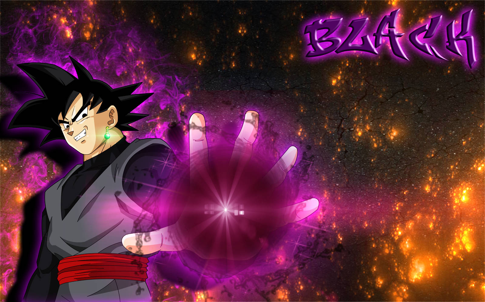 Goku Mweusi na Kifurushi cha Pinki Mweusi Picha ya Ukuta