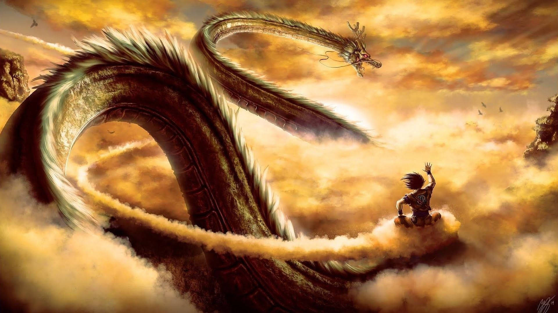 Goku na Shenron Dragon wa Japan PC Picha ya Ukuta