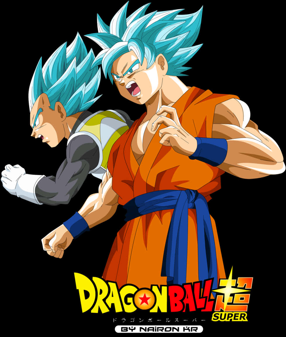 Goku na Vegeta Super Saiyan Blue Dragon Ball Super Picha ya Ukuta