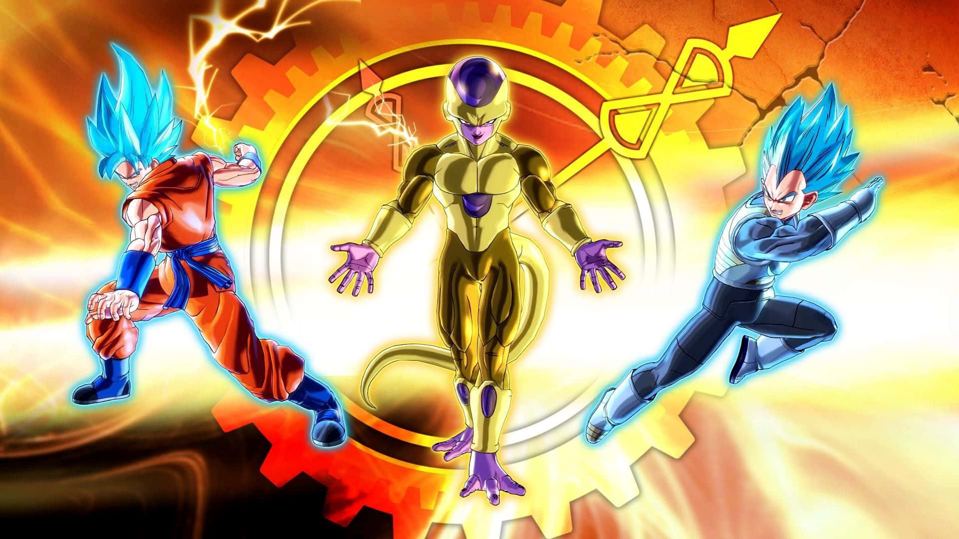 Goku na Vegeta wakati wa vita hadi mwisho katika Dragon Ball Super Picha ya Ukuta