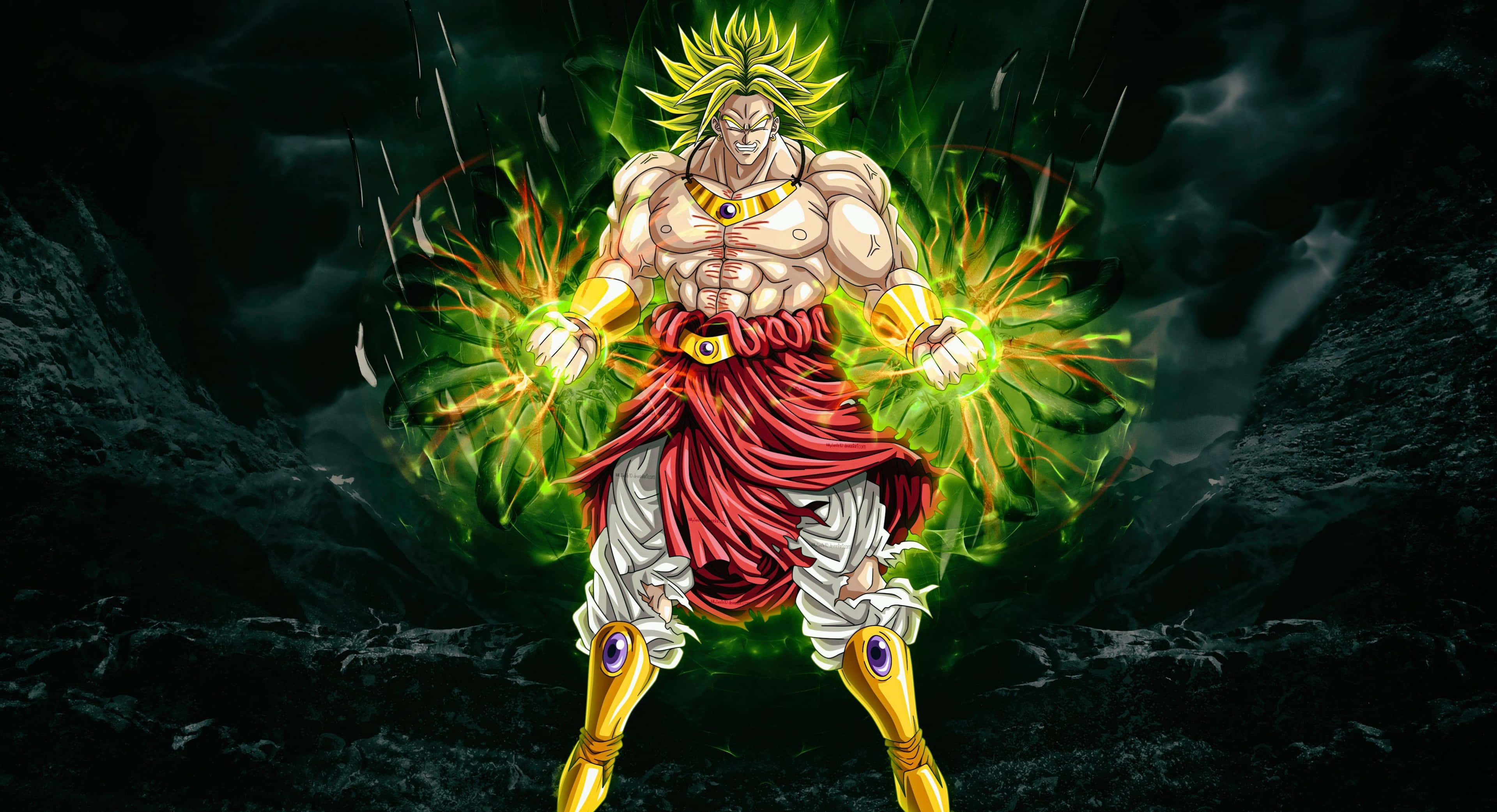 Gokū na Vegeta wanapambana katika toleo la filamu kubwa la Dragon Ball Super: Broly Picha ya Ukuta