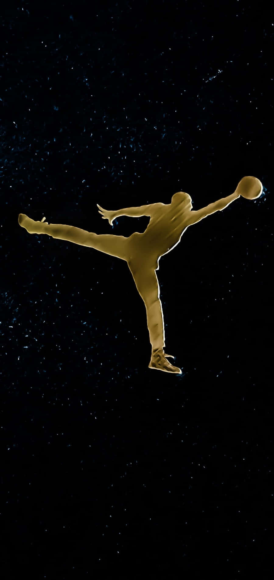 Gold Jordan Galaxy Logo Picha ya Ukuta