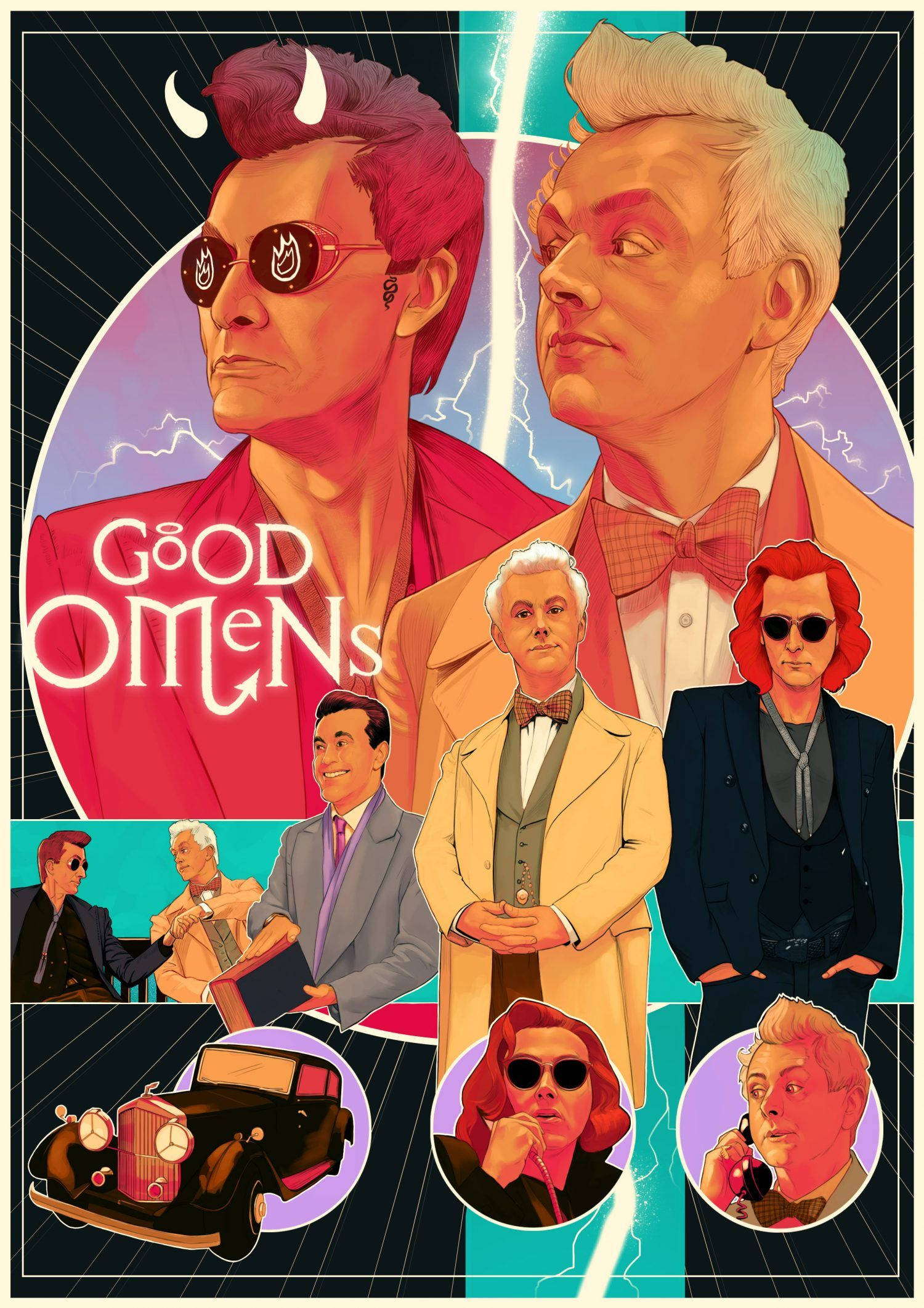 Good Omens Creative Poster Picha ya Ukuta