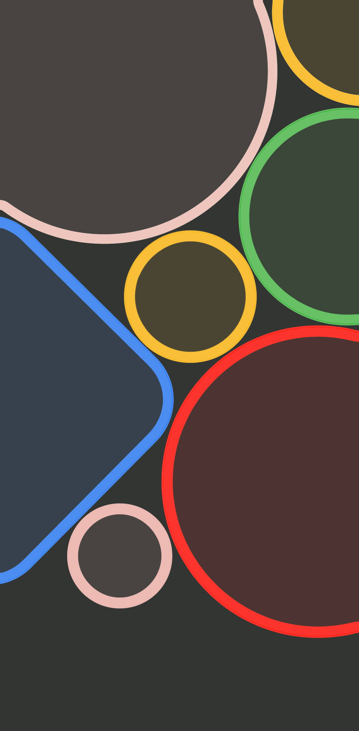 Google Pixel 4 Dark Mode Geometrical Picha ya Ukuta