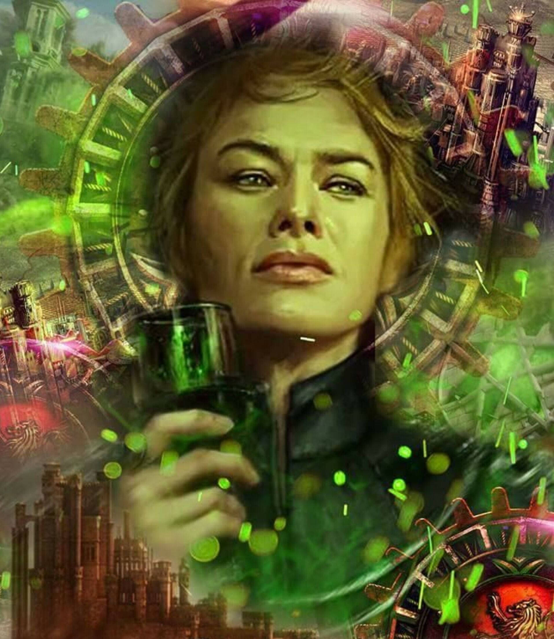 GOT Cersei Lannister Sanaa ya Dijitali Picha ya Ukuta
