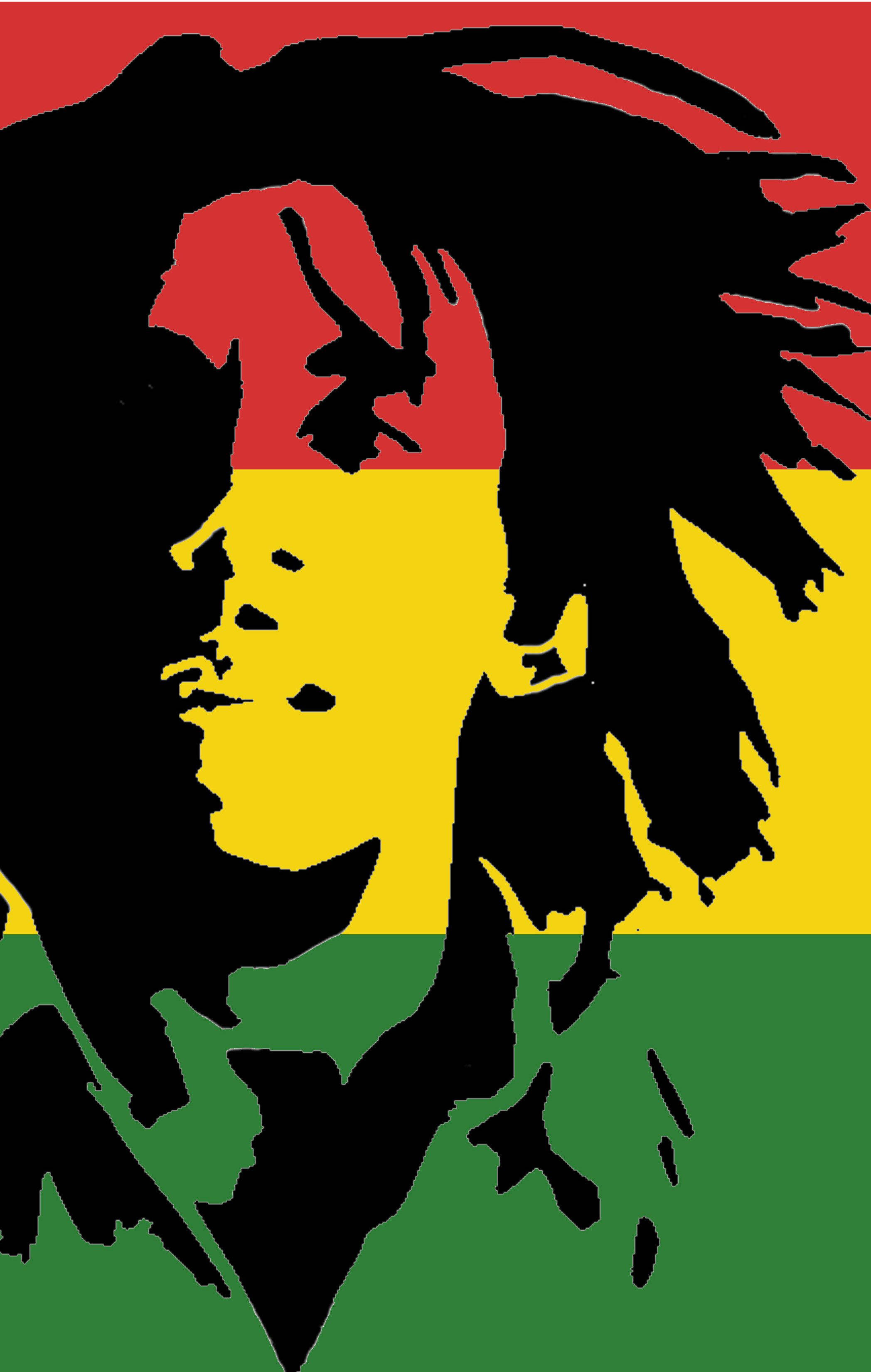 Grafiki ya Bob Marley ya Rangi Zinazovutia Picha ya Ukuta