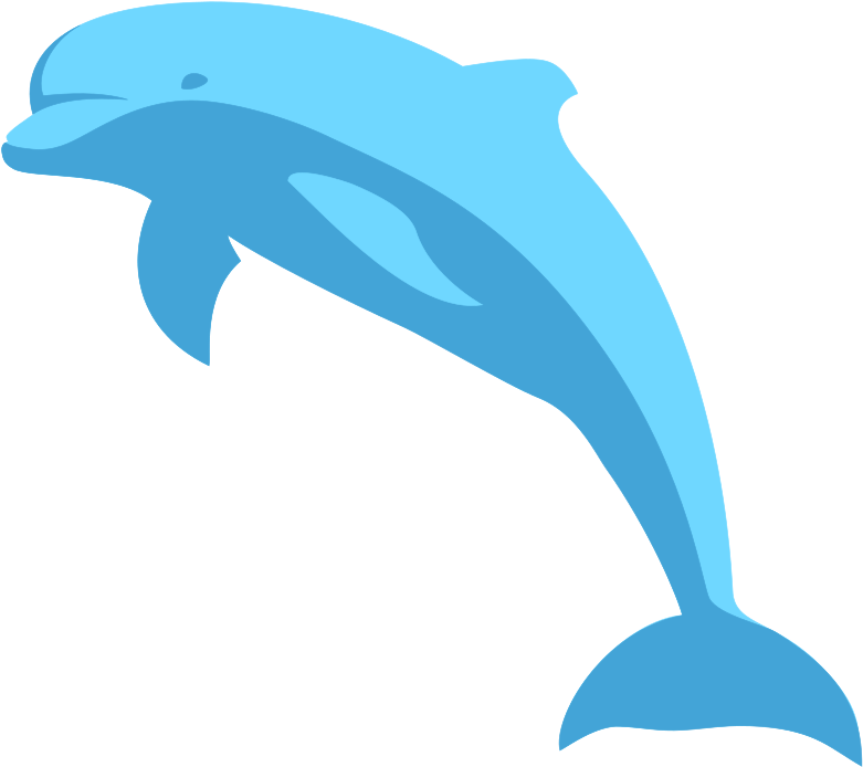 Grafiki ya Dolphin ya Bluu Picha ya Ukuta