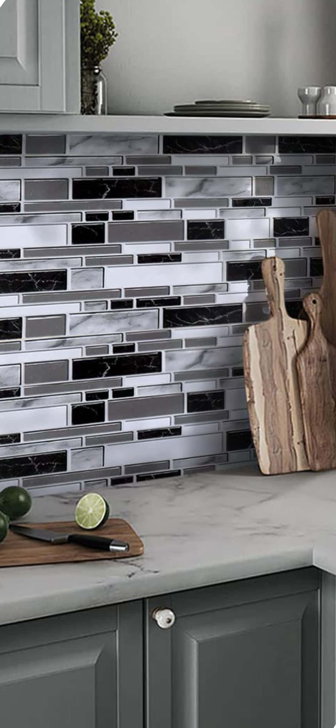 Gray Closet iPhone X Kitchen Background Picha ya Ukuta