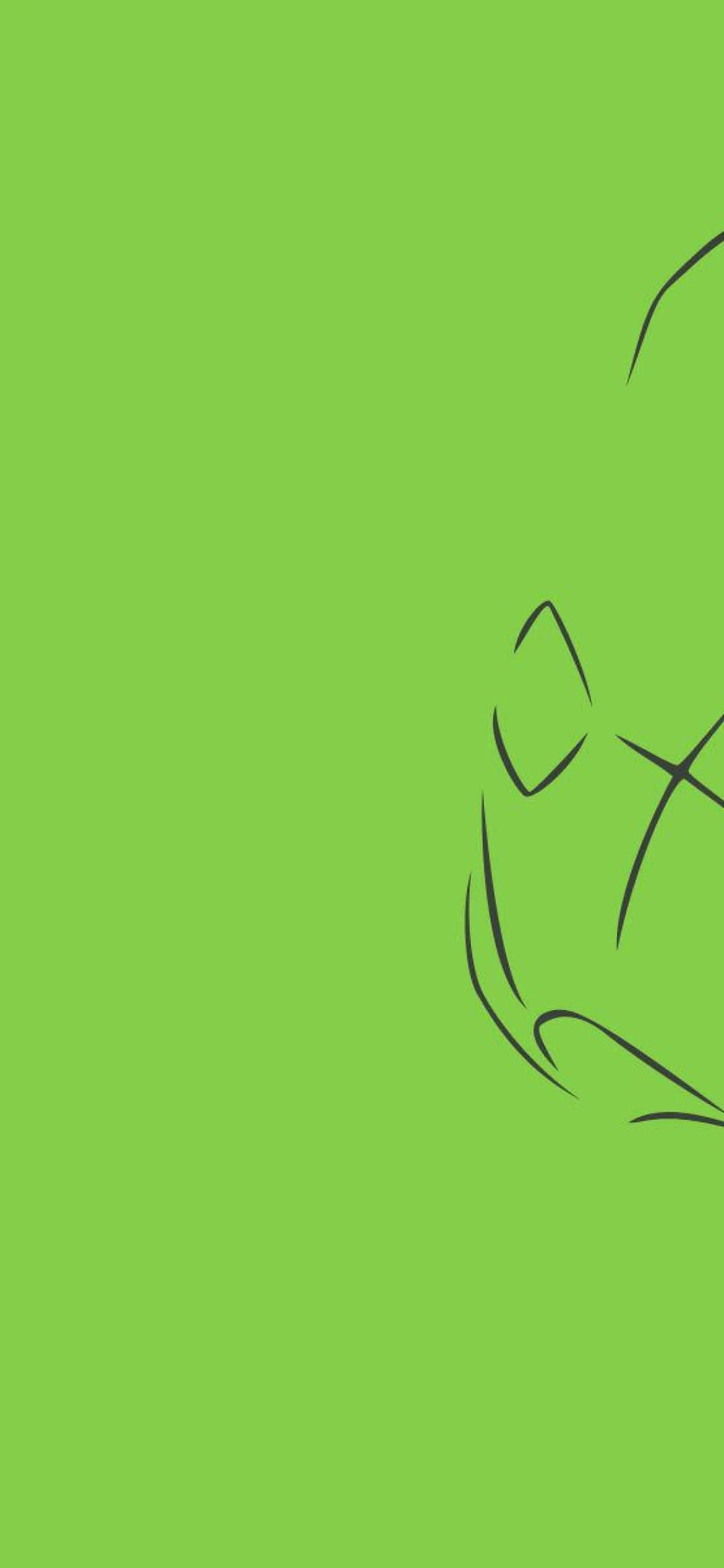 Green Aesthetic Minimalist Metapod Phone Picha ya Ukuta